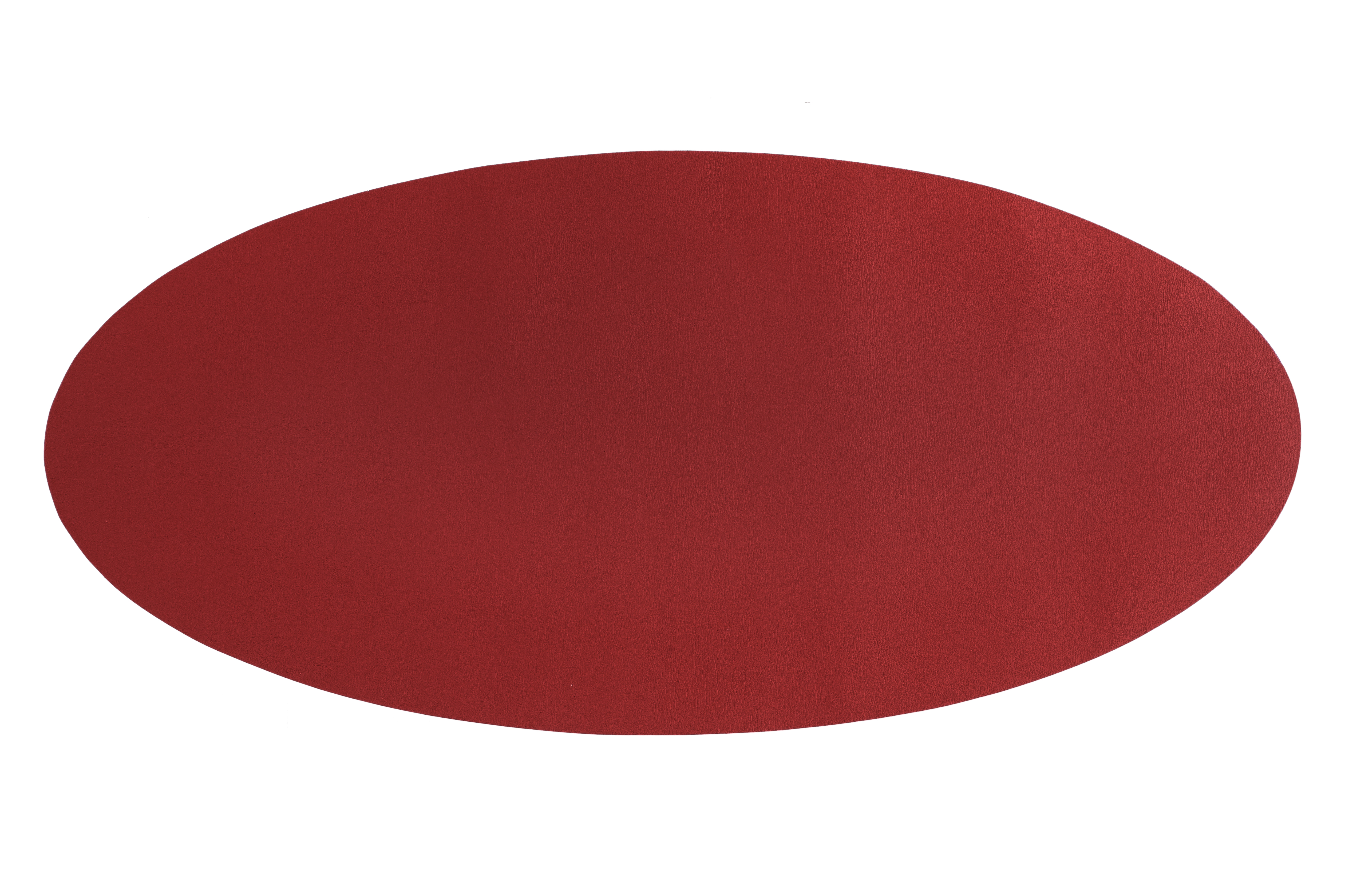Centerpiece mat ovaal -Leather look imitation 33X70cm, rood