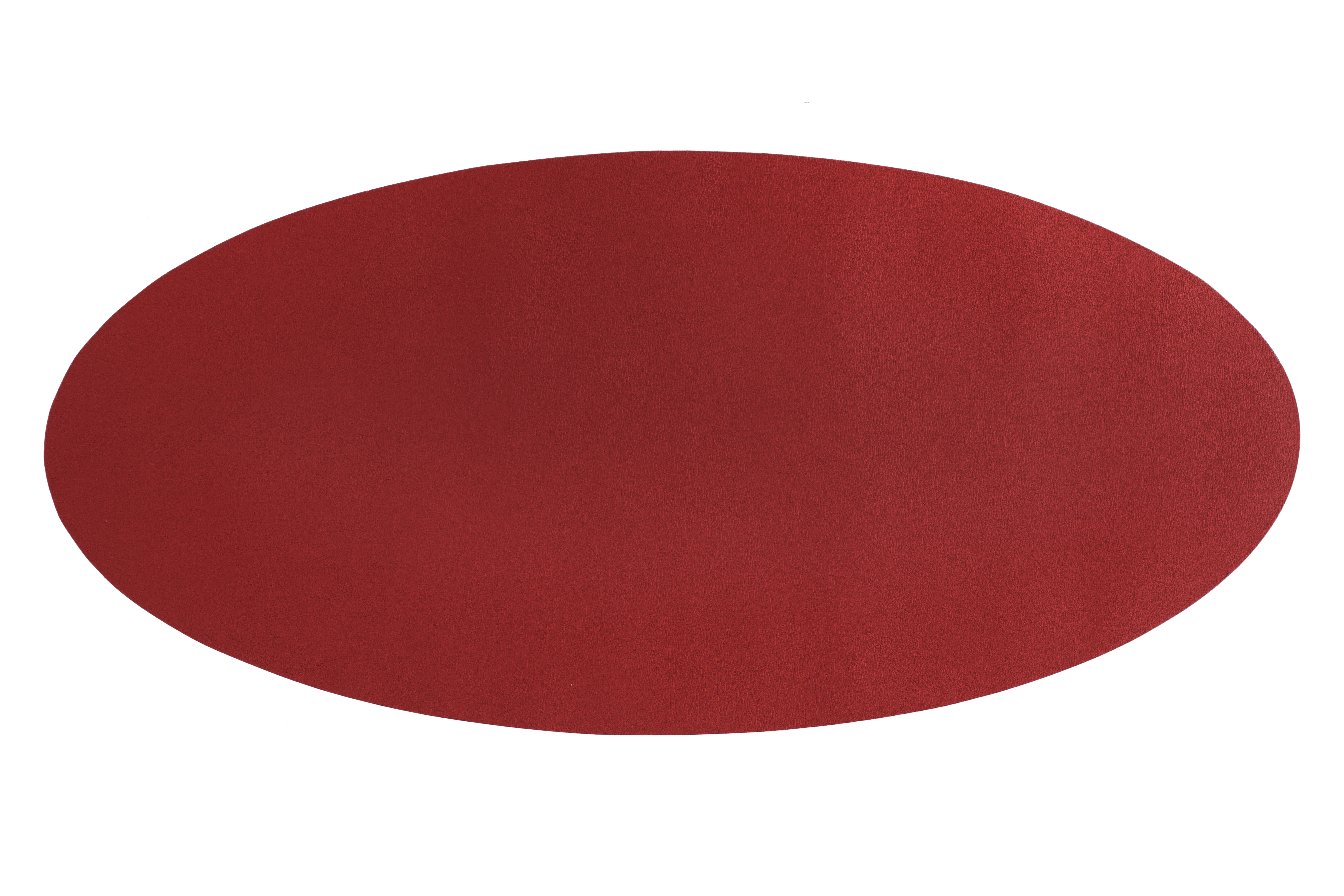 Centerpiece mat oval -Leather look imitation  33X70cm, red