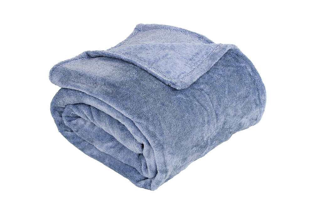 Bitone microflannel  throw stone blue 130x170CM