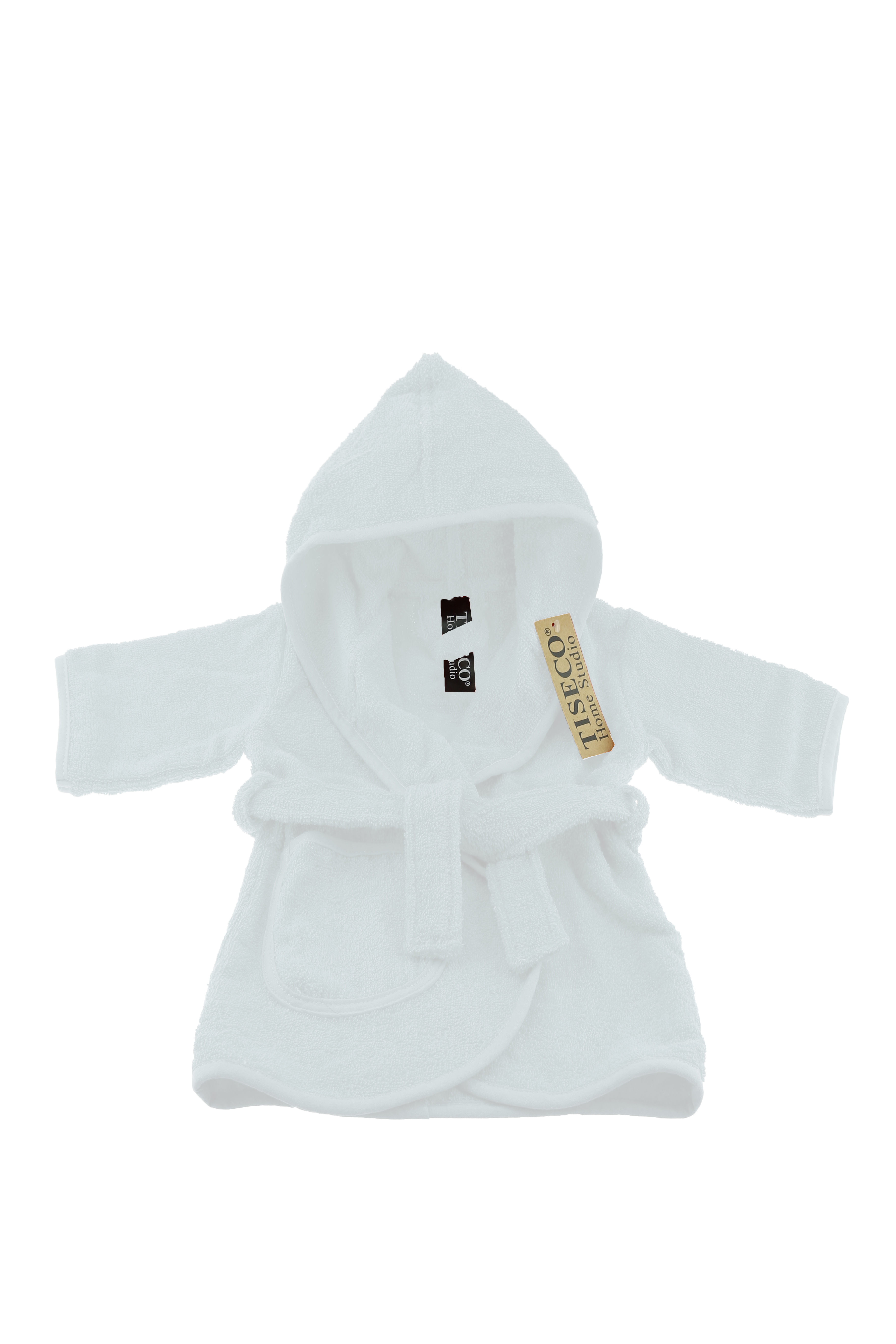 Baby badjas uni - 0-12 maanden, wit