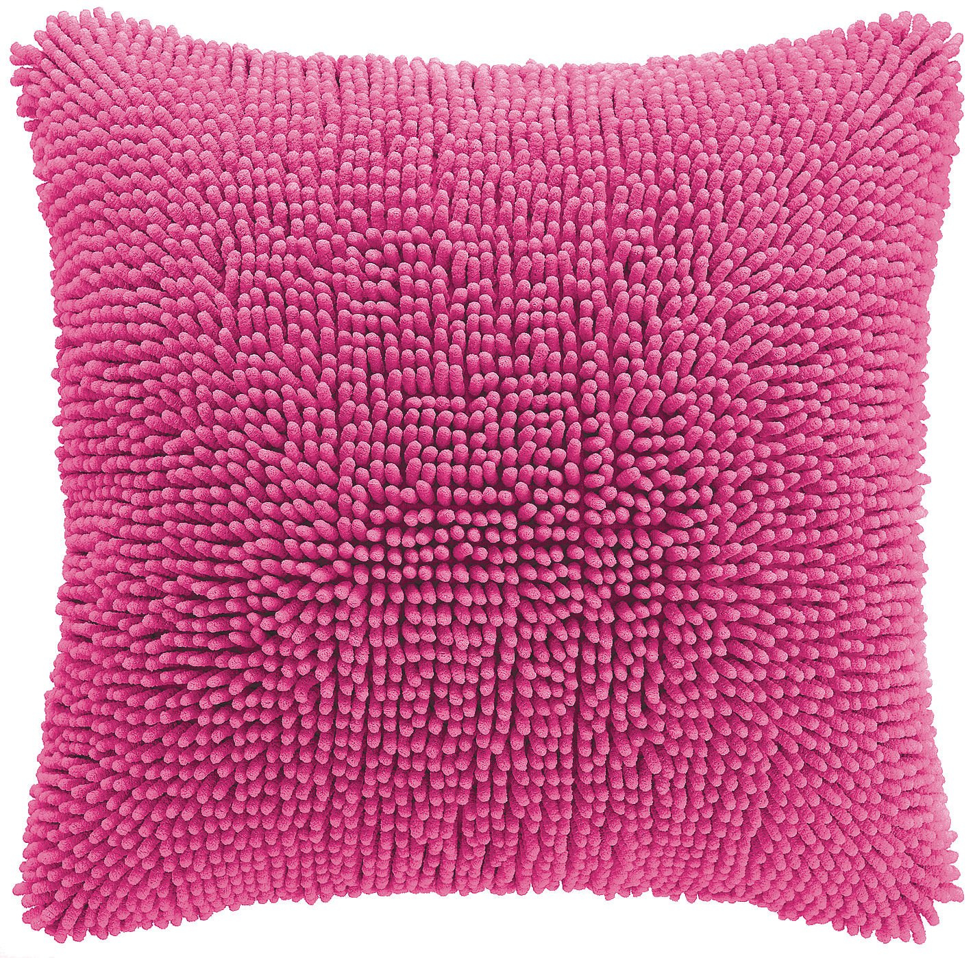Coussin (rempli) Shaggy Rosegold, front+back + zipper