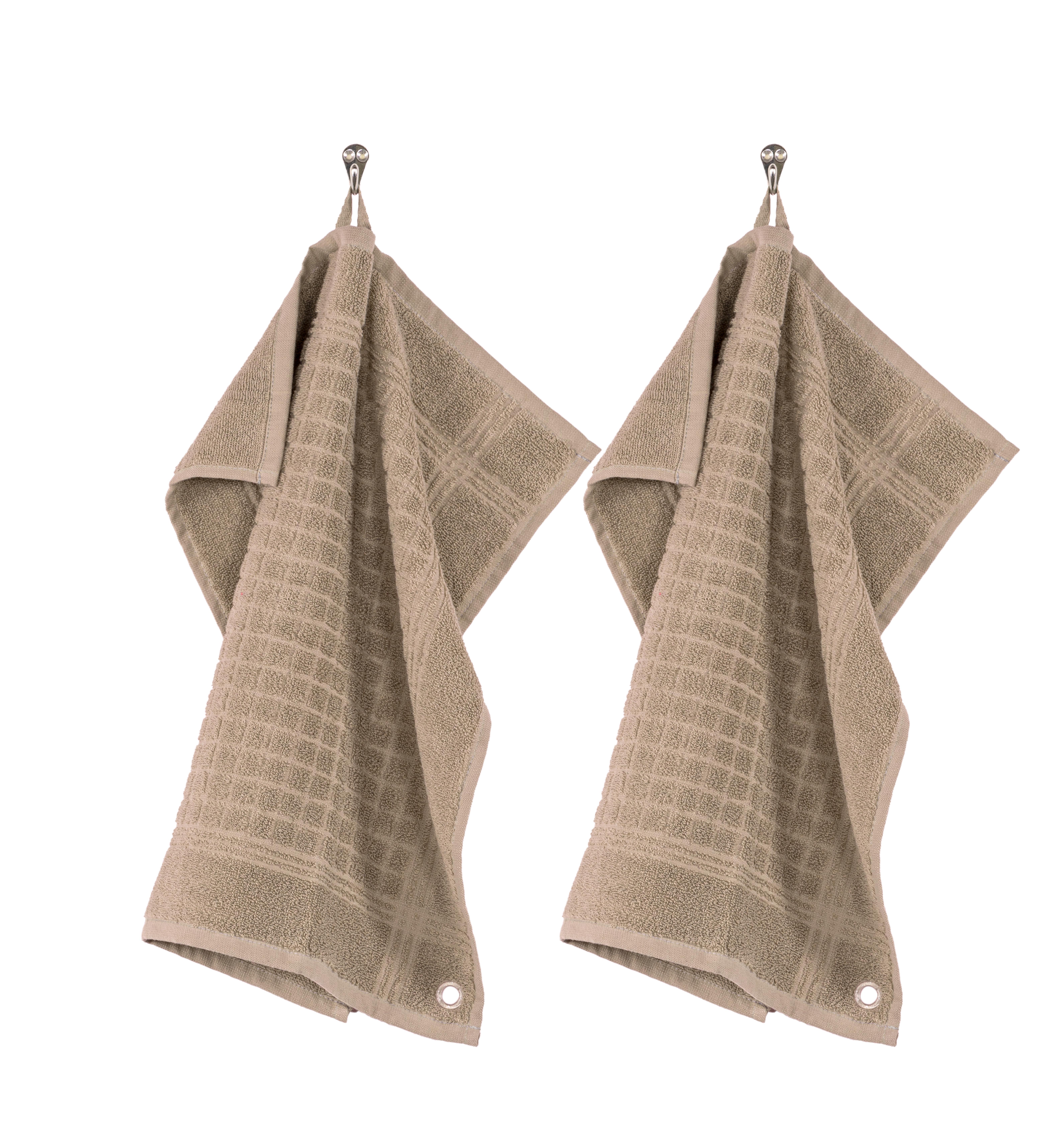 Square terry towel PHARAO 50x50 cm - set/2, sand