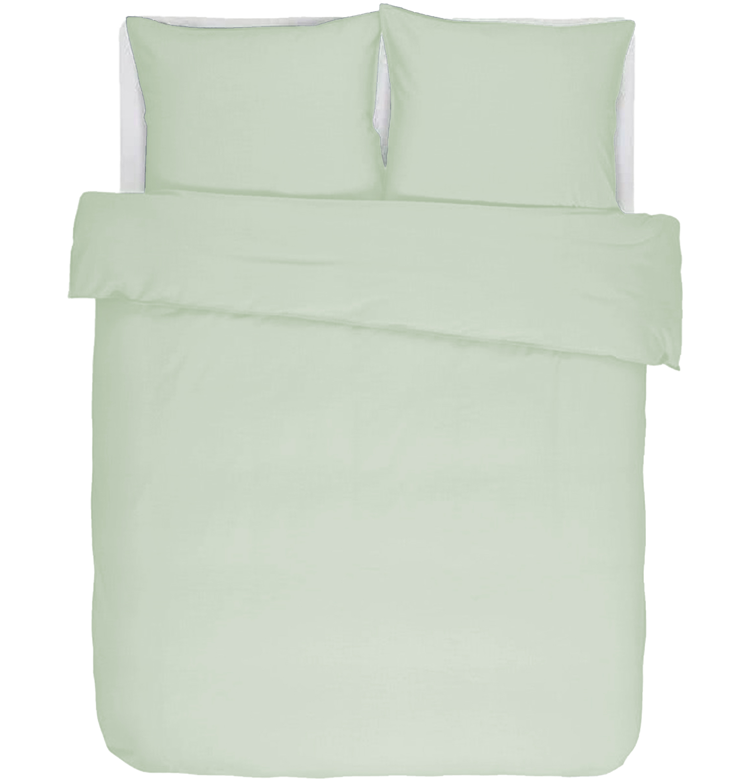 Duvet cover  IRIS, Stone washed uni cotton, 240x220, mint green