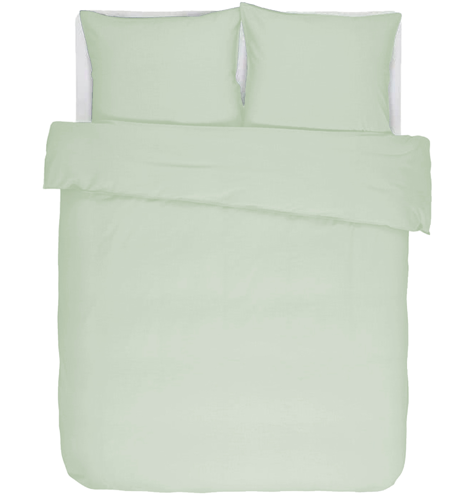 Housse de couette  IRIS, Stone washed uni coton, 240x220, mint green