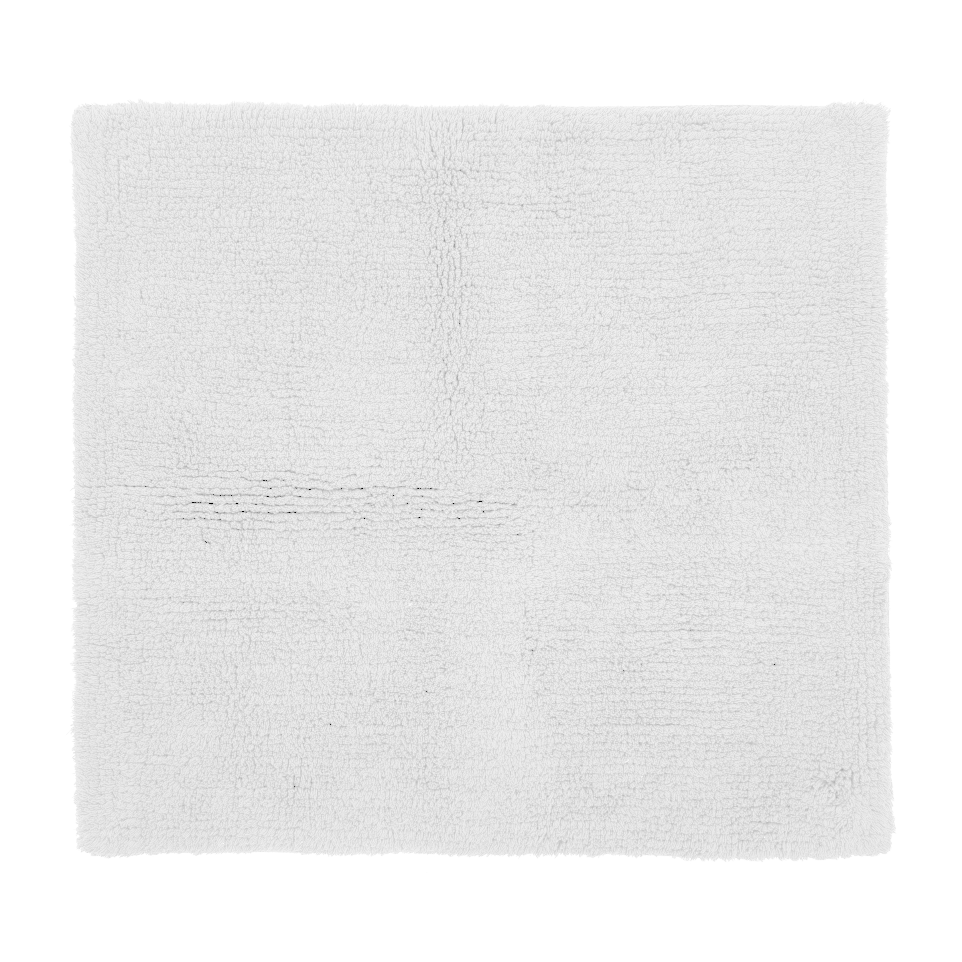 RIVA bath carpet - cotton anti-slip, 60x60cm, white