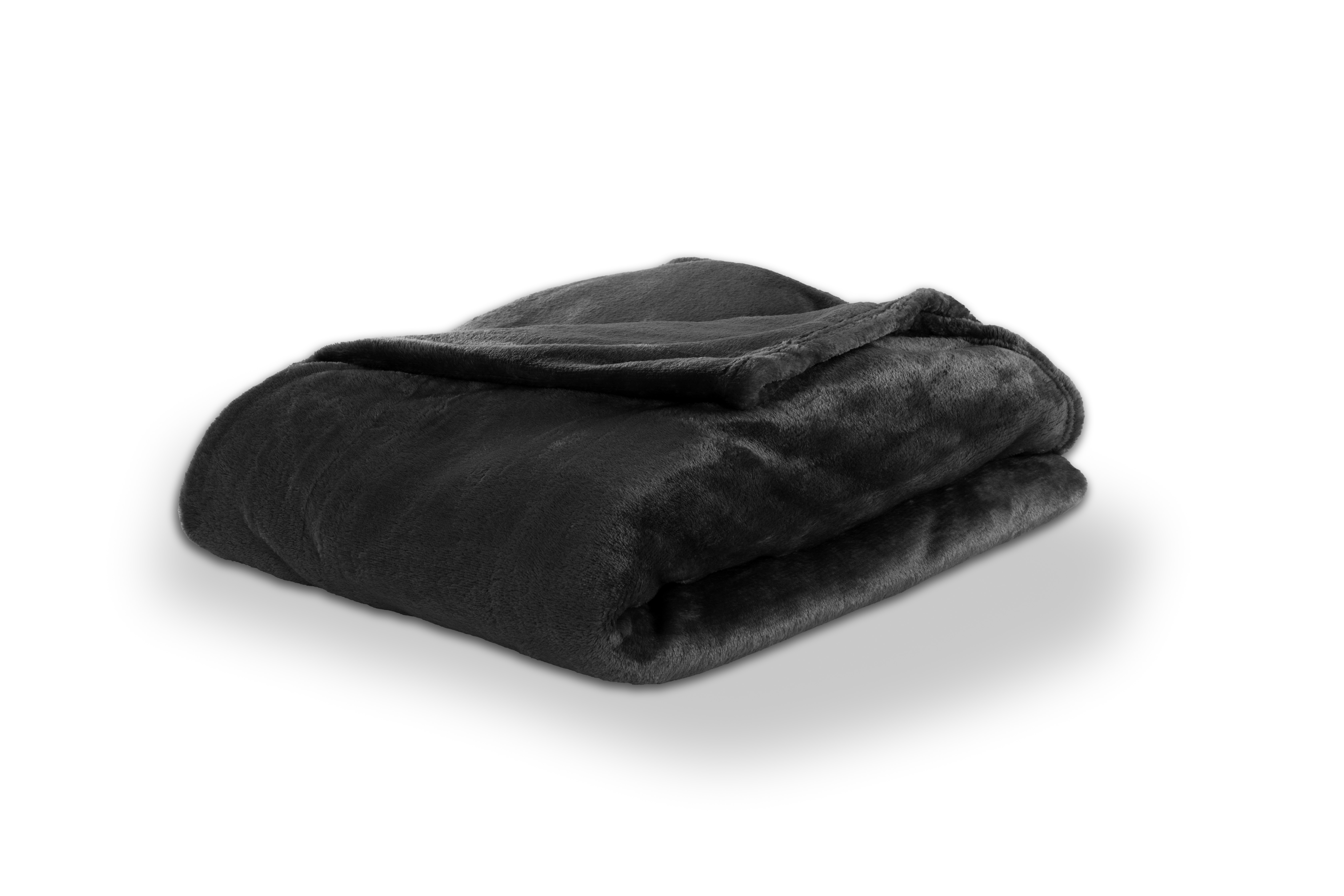 Plaid COSY DELUX - Microflannel - 150x200 cm, noir
