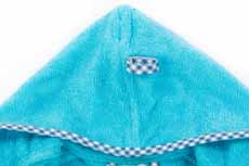 Baby bathrobe Boy uni turquoise, 1-2 year