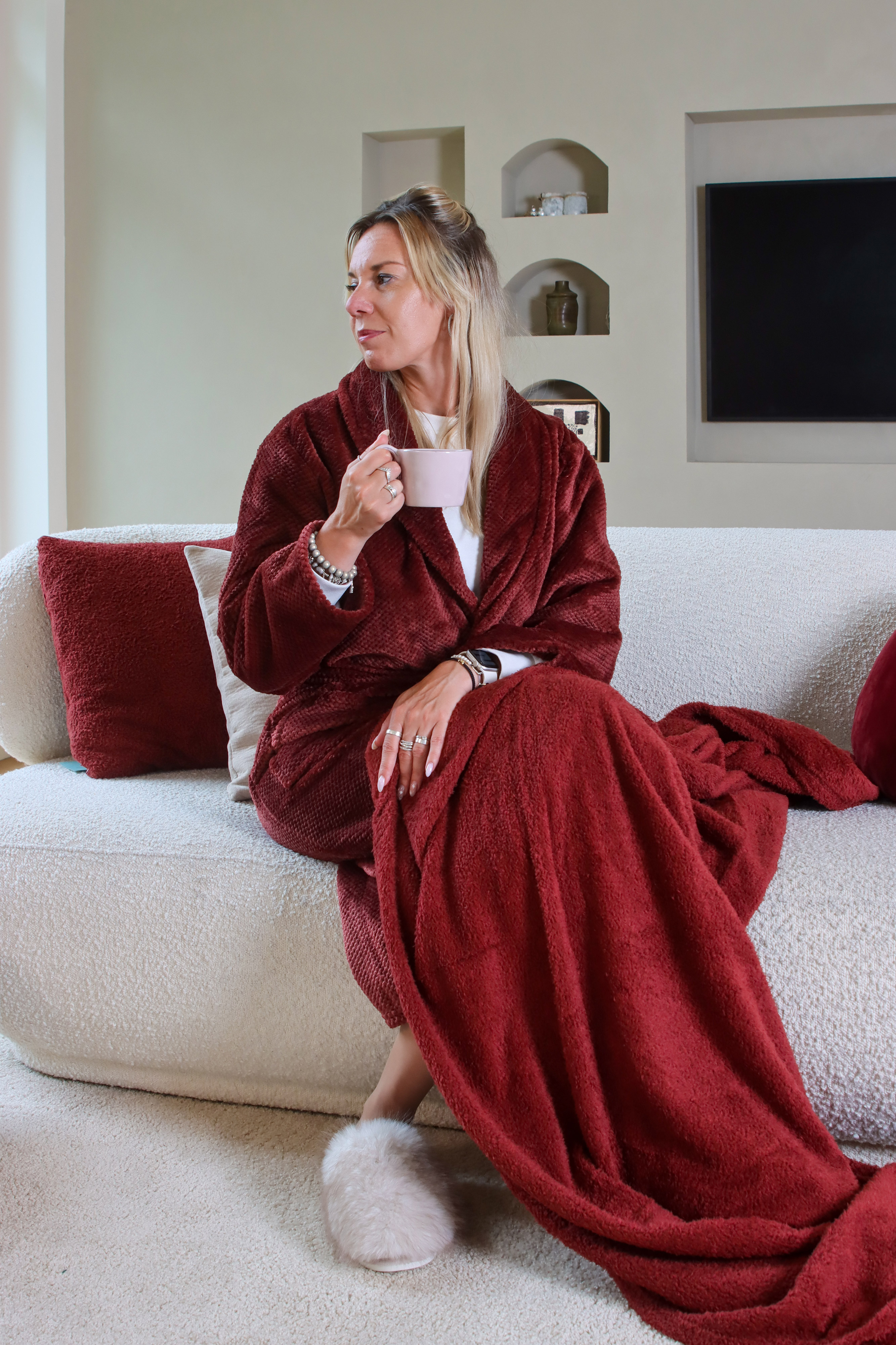 Kamerjas PIPPA - jacquard flanel - S/M, mahogany