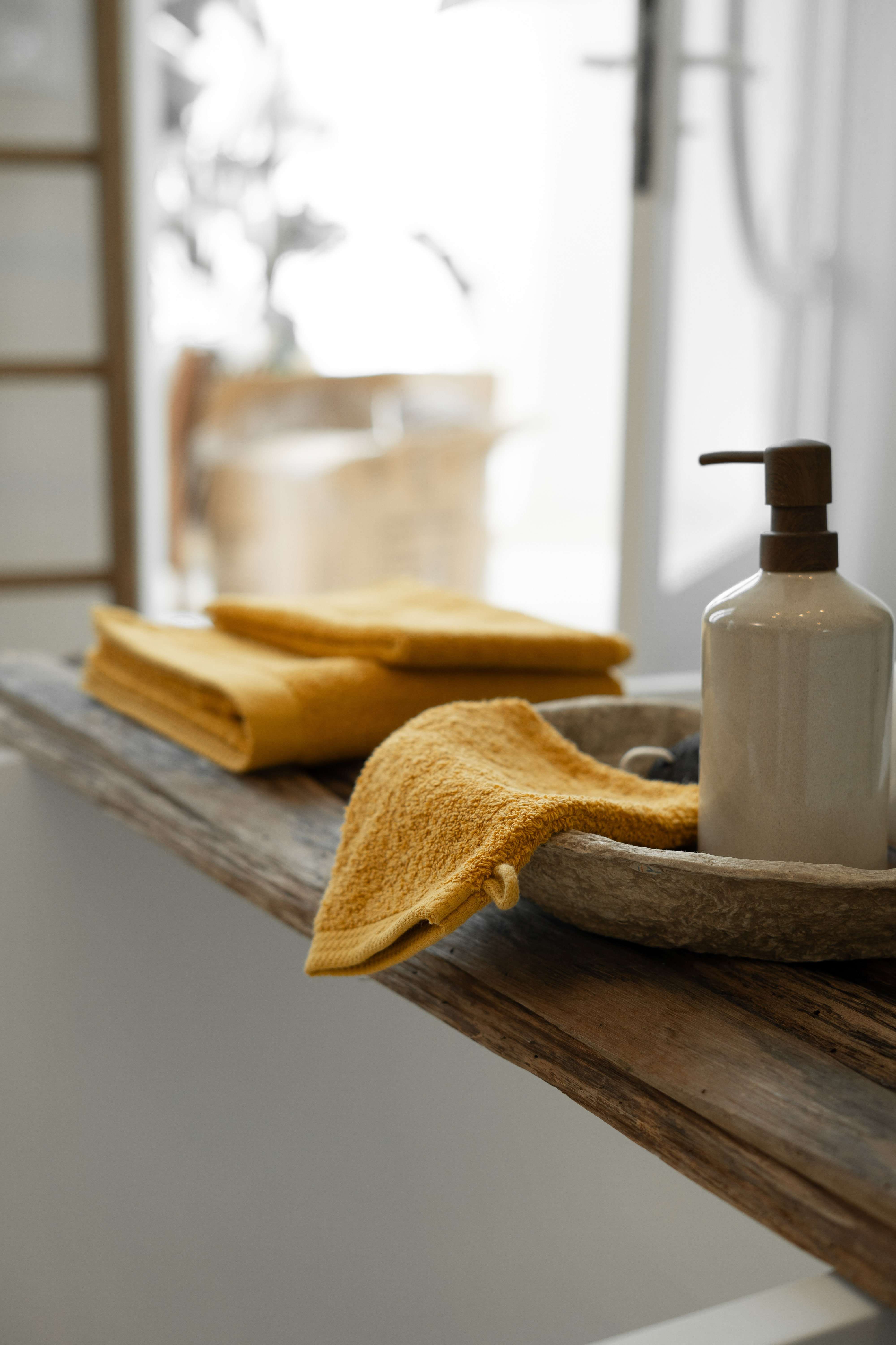 Gant de toilette DELUX - SET/2 - 15x21 cm, jaune