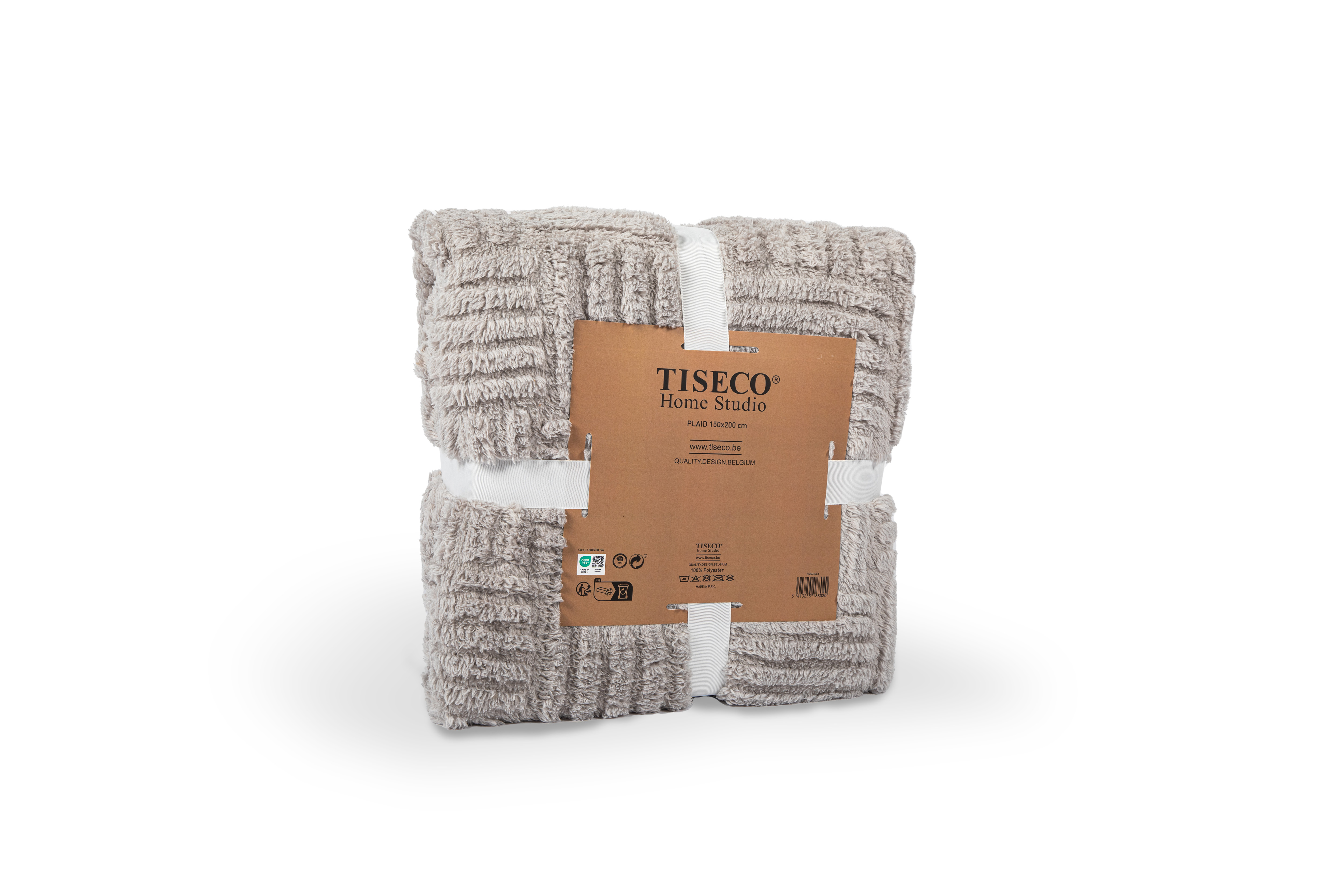 Plaid RENA BASKET WEAVE - 150x200 cm, gris