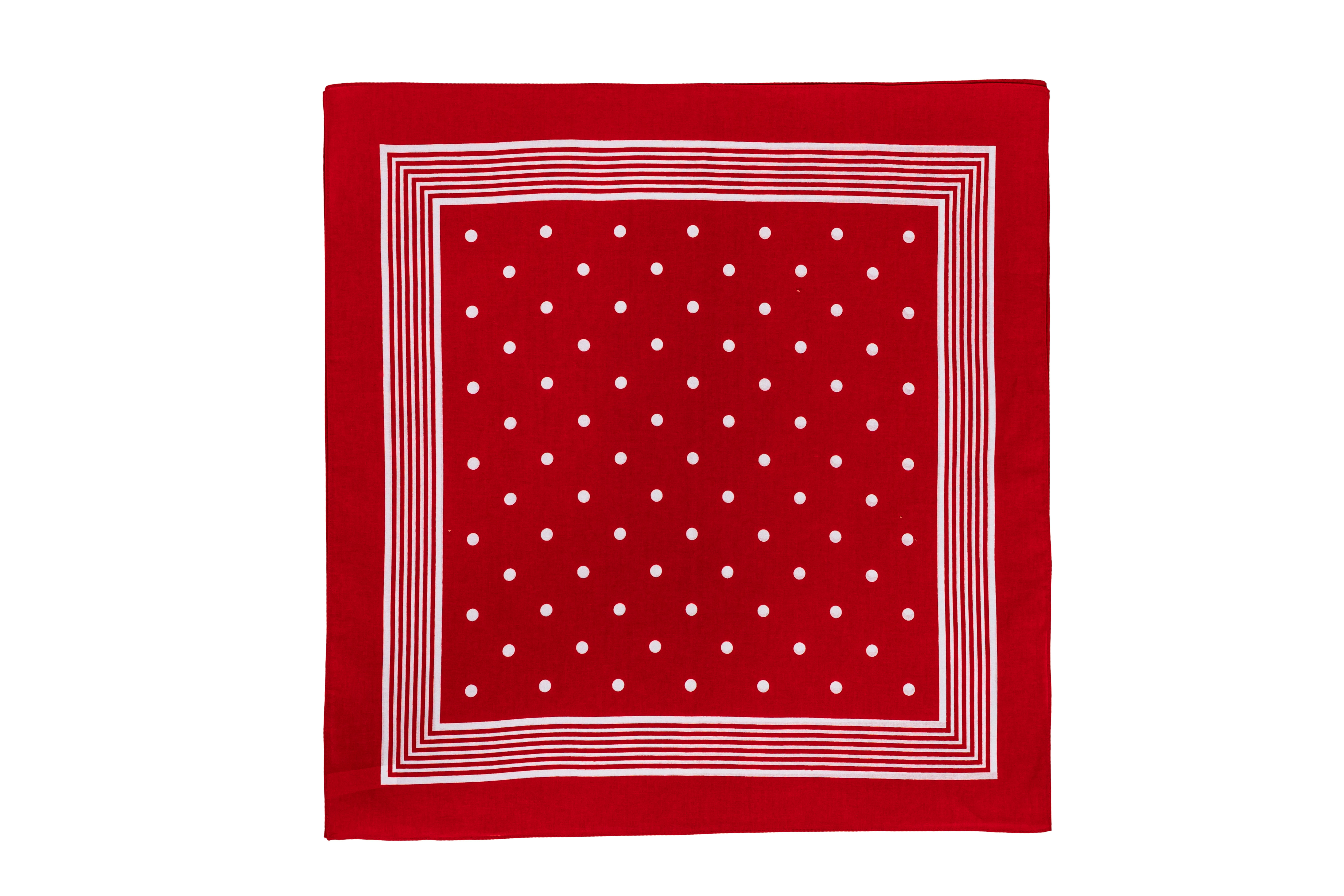 Handkerchiefs red  with white dots, per piece