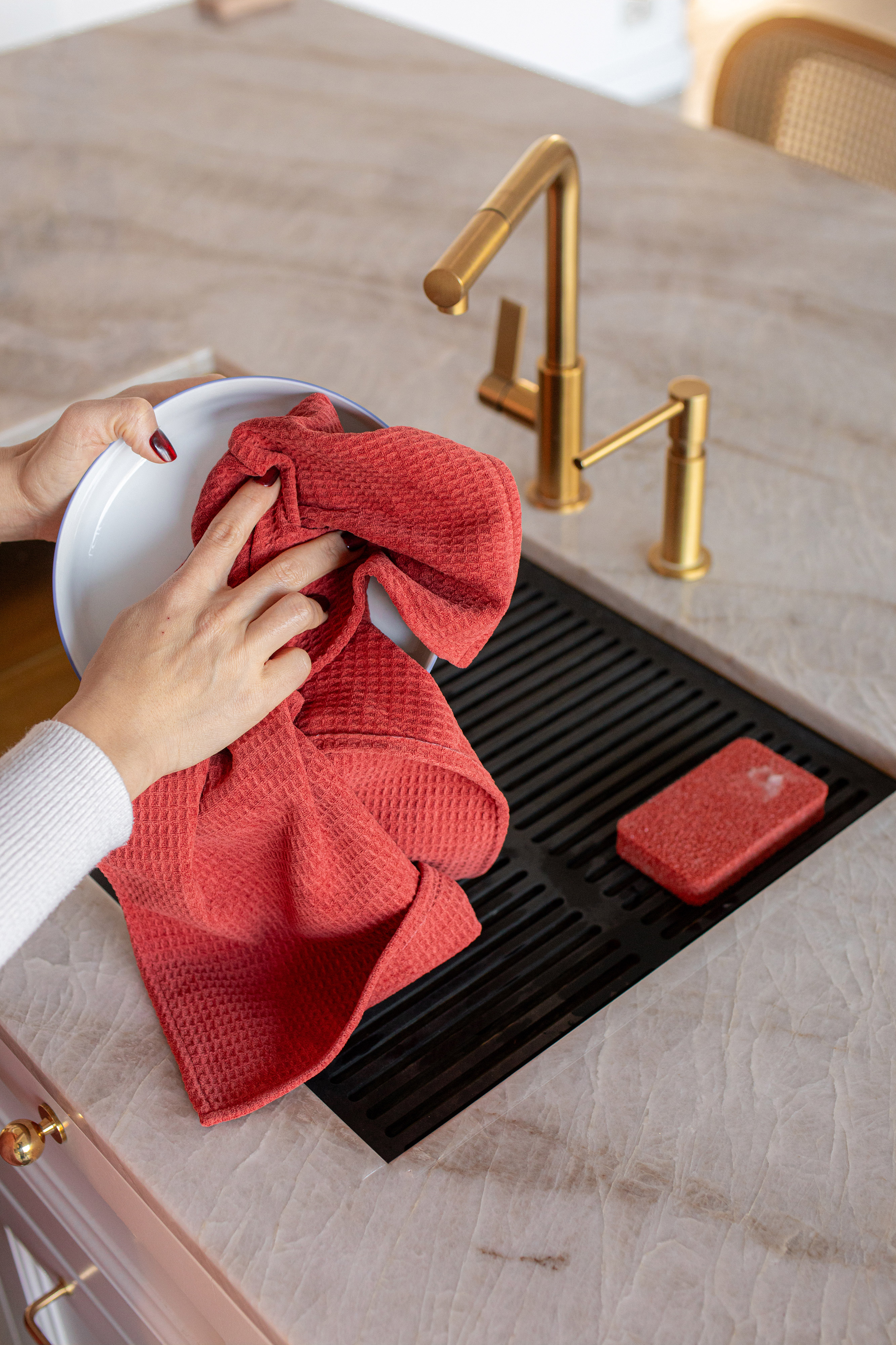 Keukenhanddoek SILO - SET/2 - 40x60 cm, terracotta