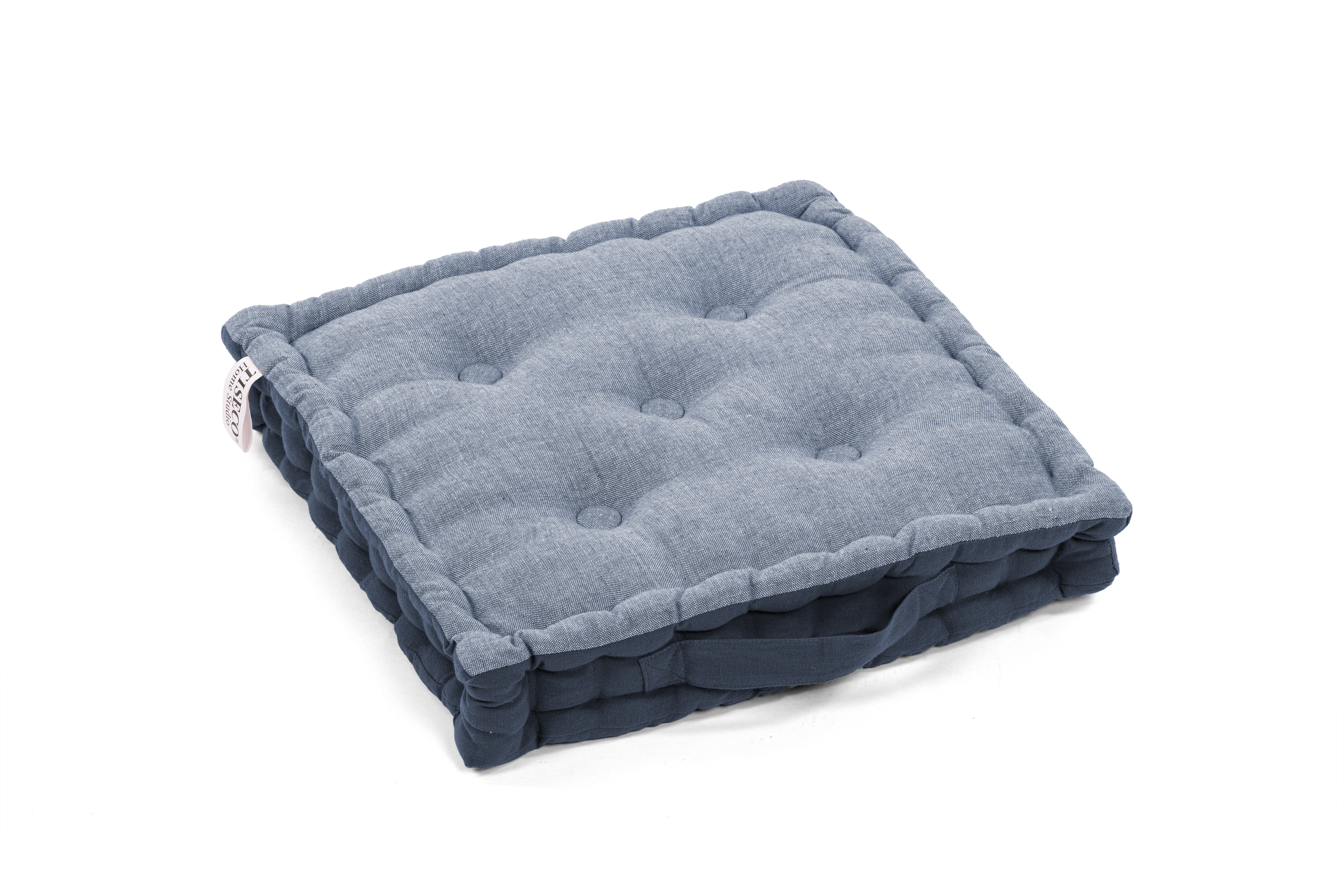 Box cushion CHAMBRAY 40x40x7 cm, blue