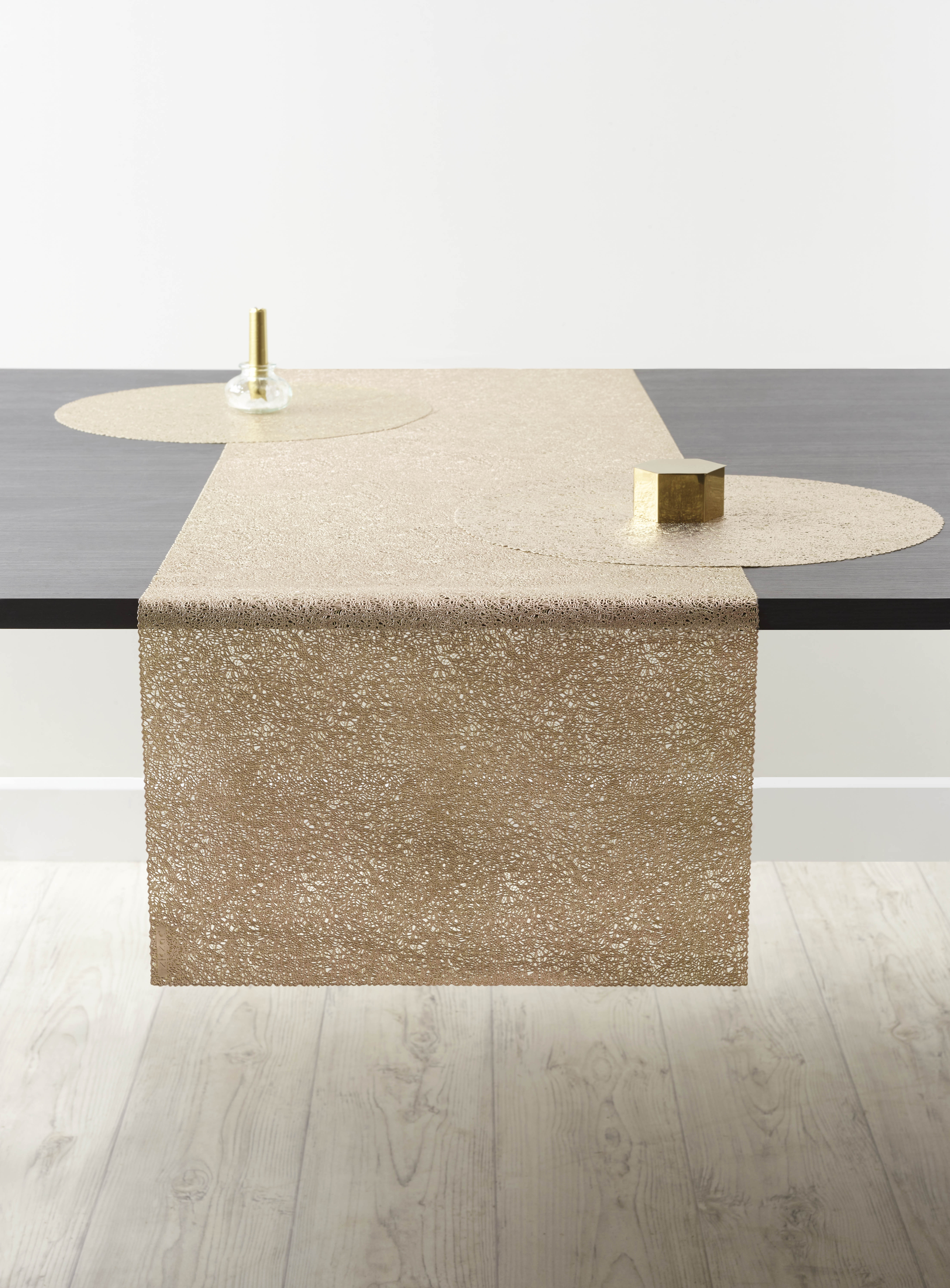 Chemin de table spaghetti, 45x150 cm, argent