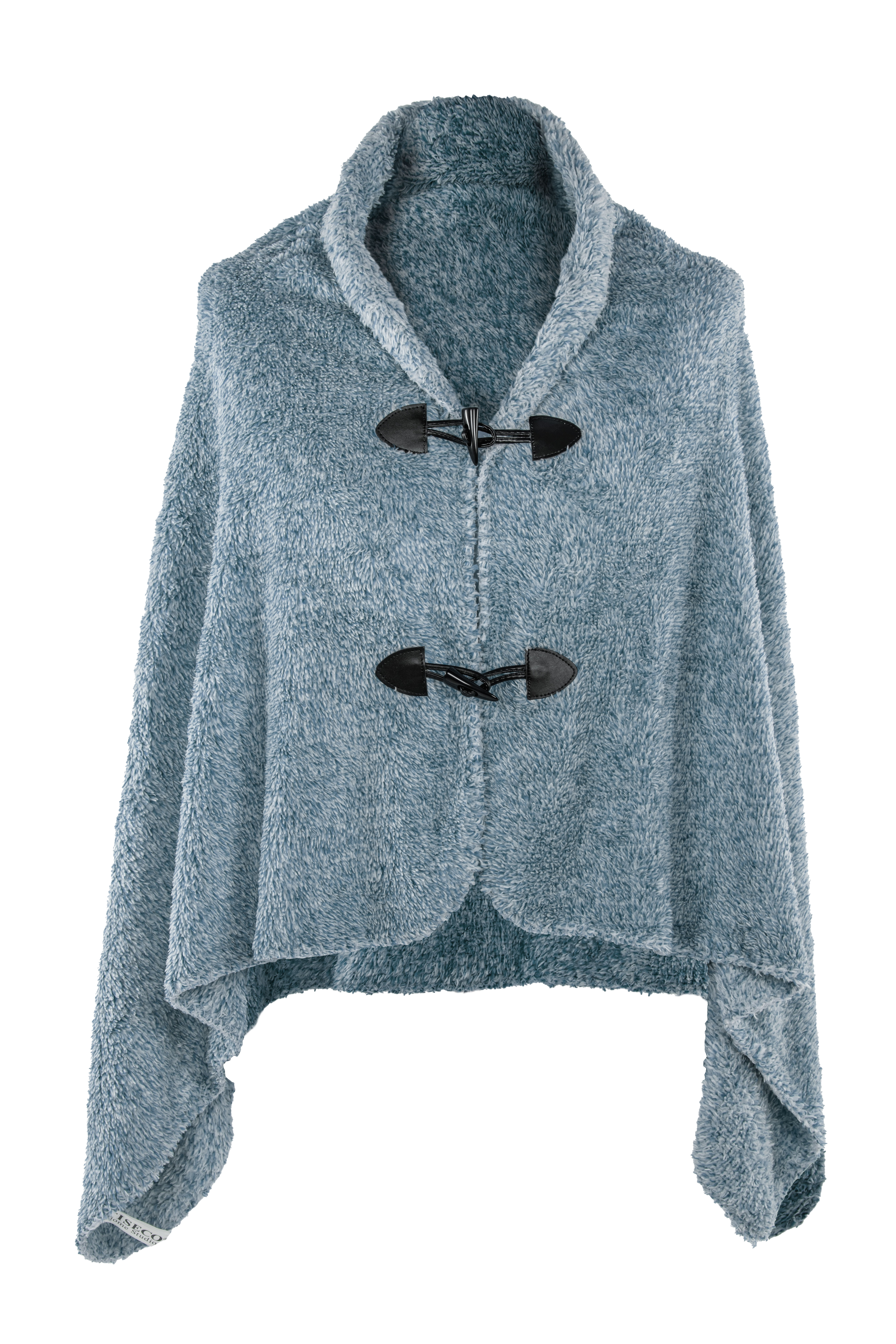  Poncho COSY sherpa - 75x150cm, stone blue