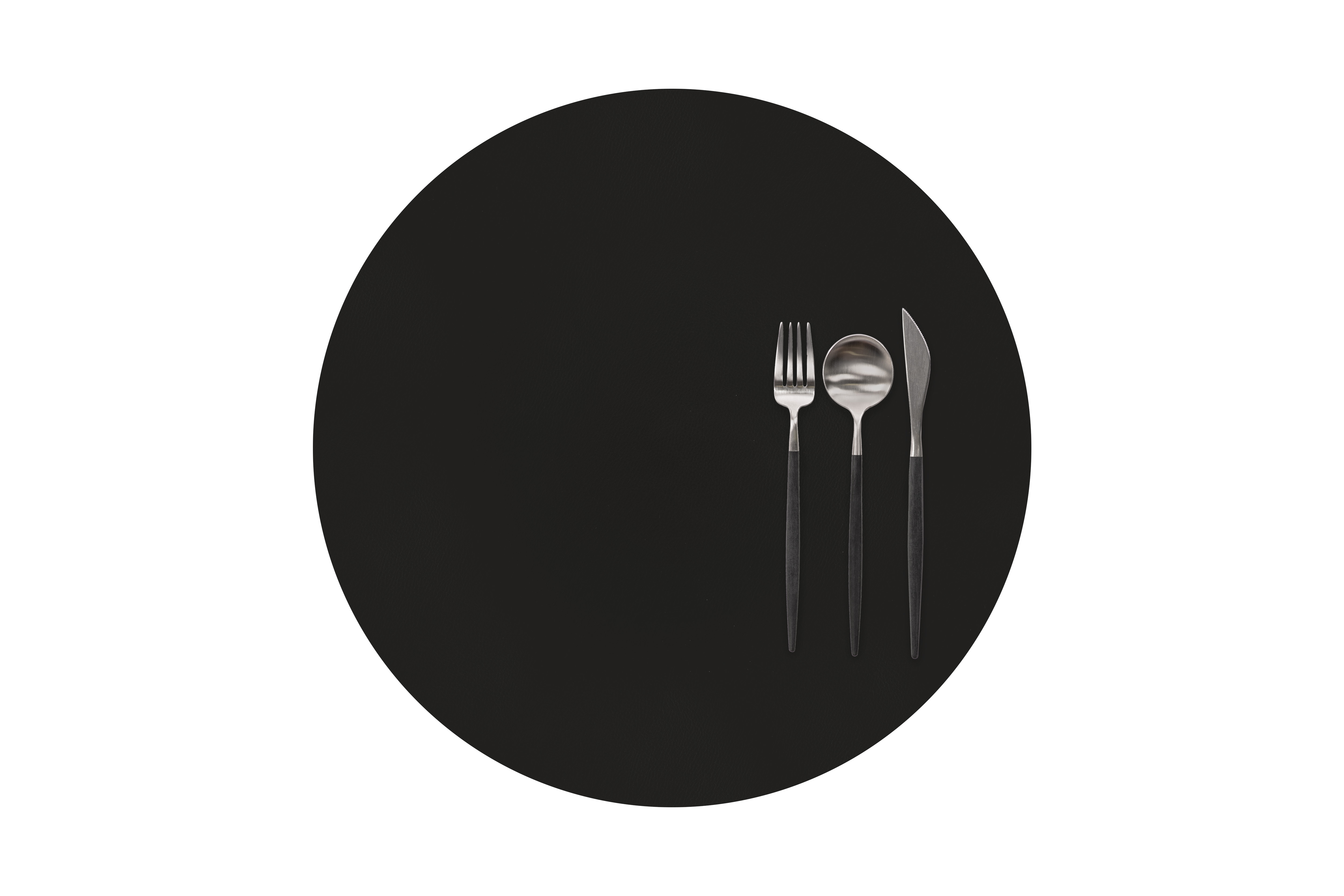 Placemat round - TOGO - 38cm, black