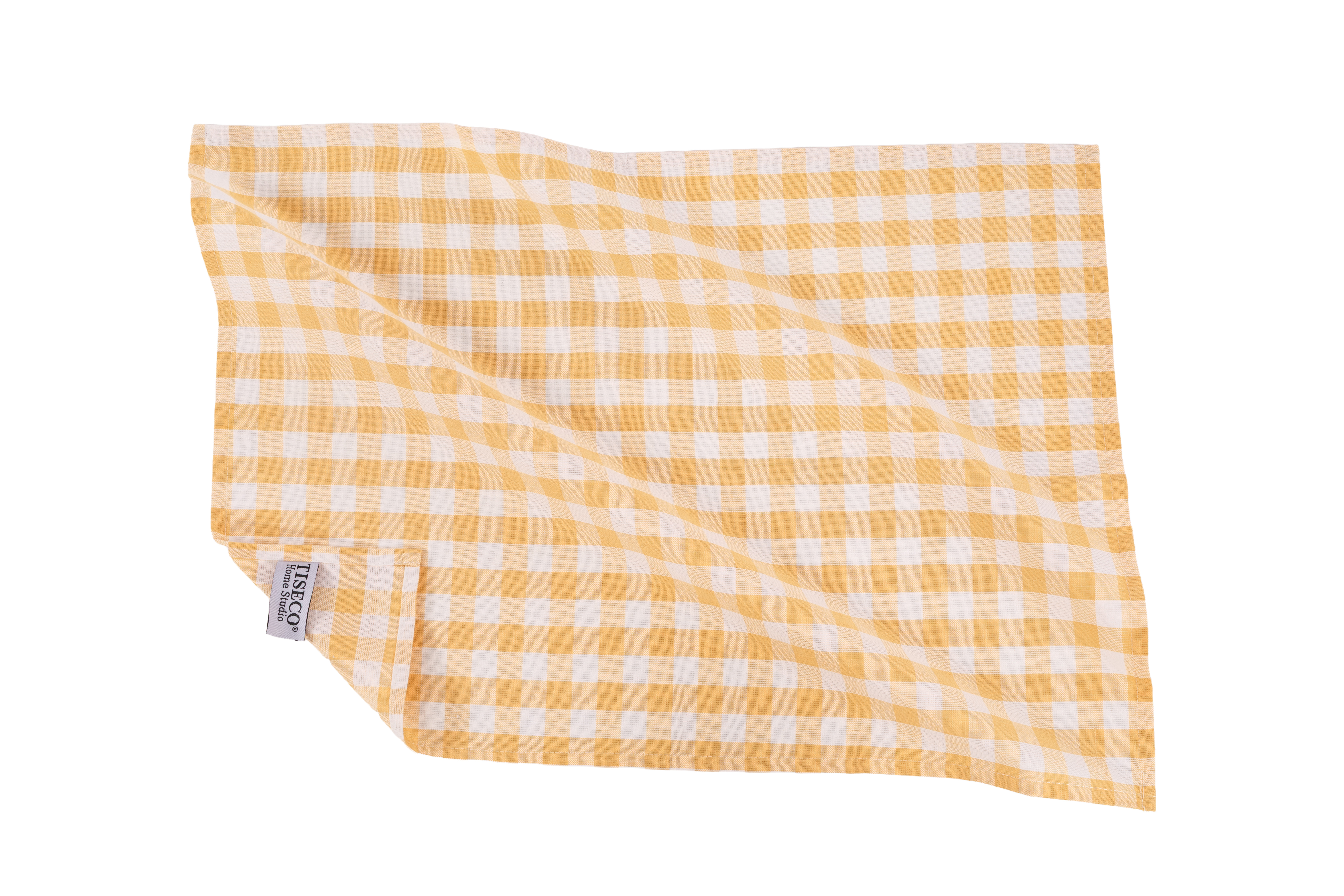 Torchon GINGHAM set/2 50x70cm - jaune