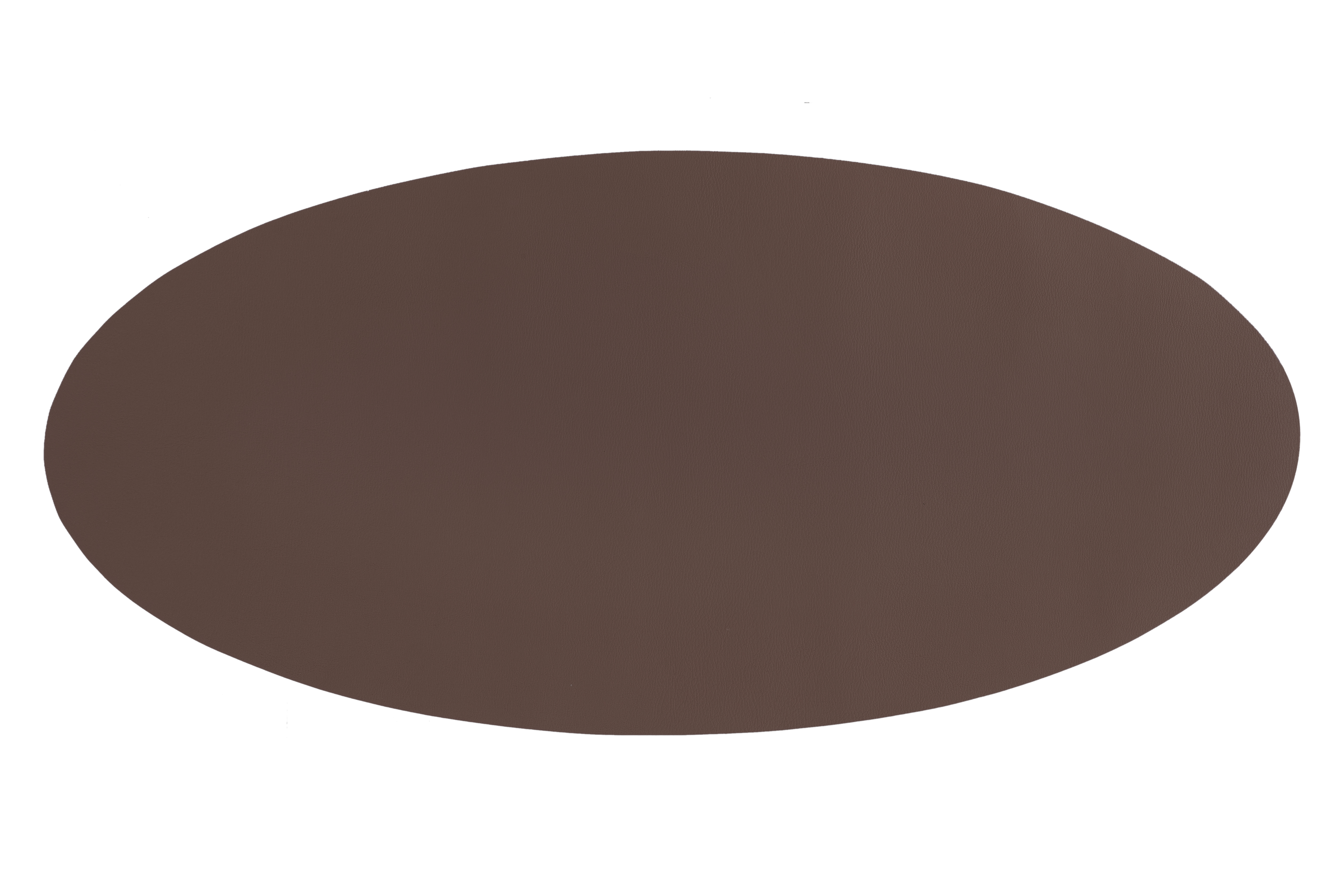 Centerpiece mat oval -Leather look imitation  33X70cm, brown