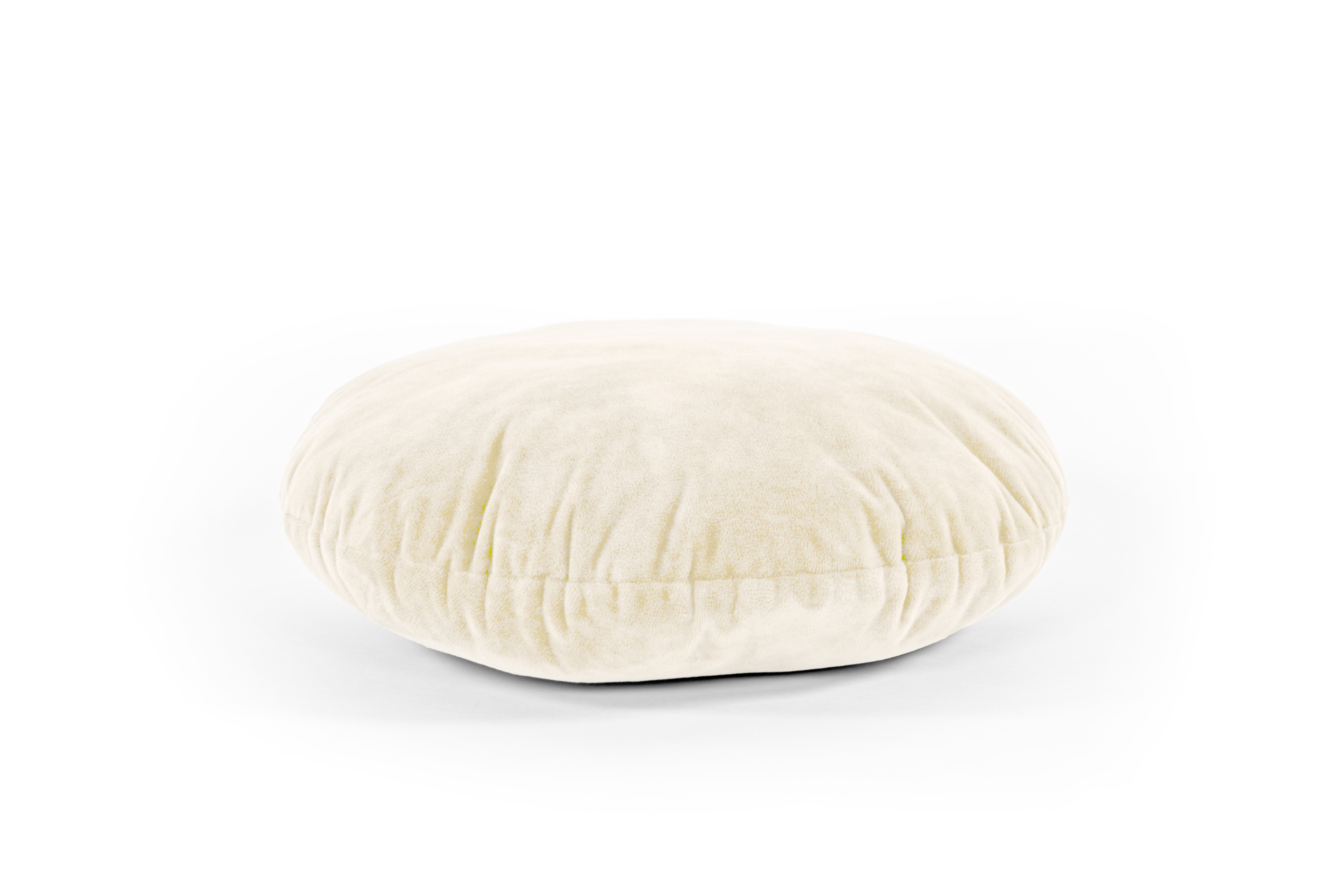 Kussen(gevuld) Crystal Velvet dia 38 cm, ivory