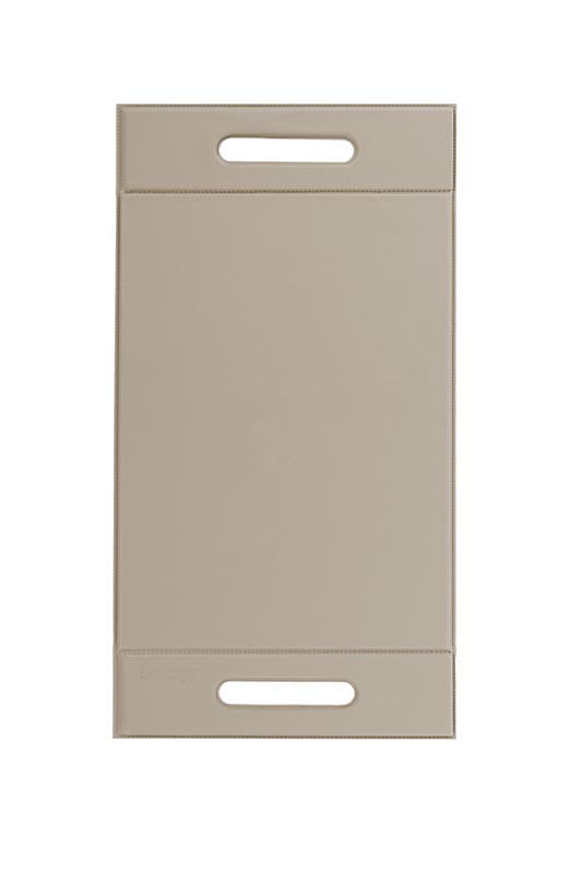 Plateau  TOGO - Leather look imitation- 20x32 + 2x5.5 cm, taupe