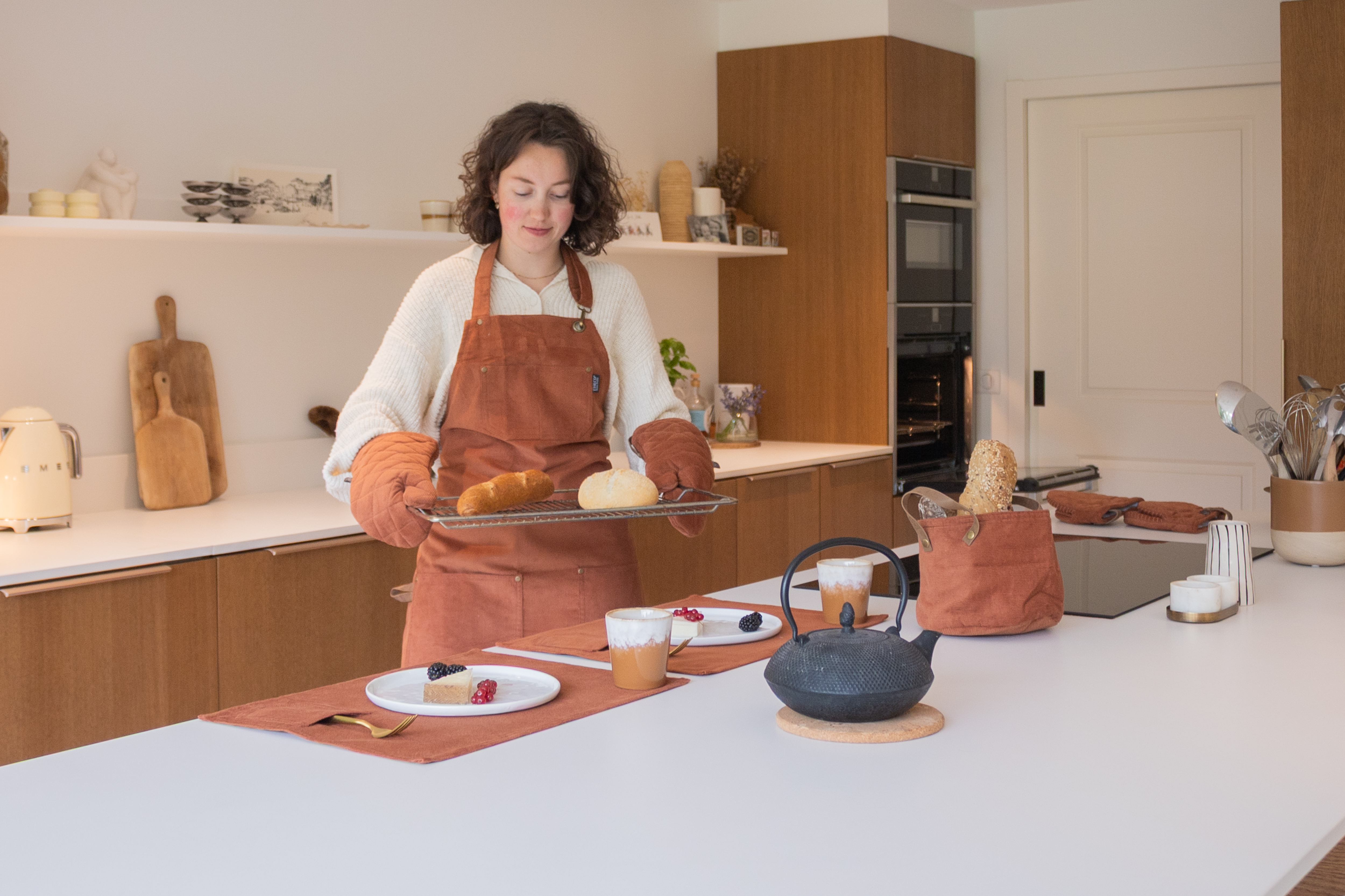 Placemat VELMAR - 33x45 cm, cognac