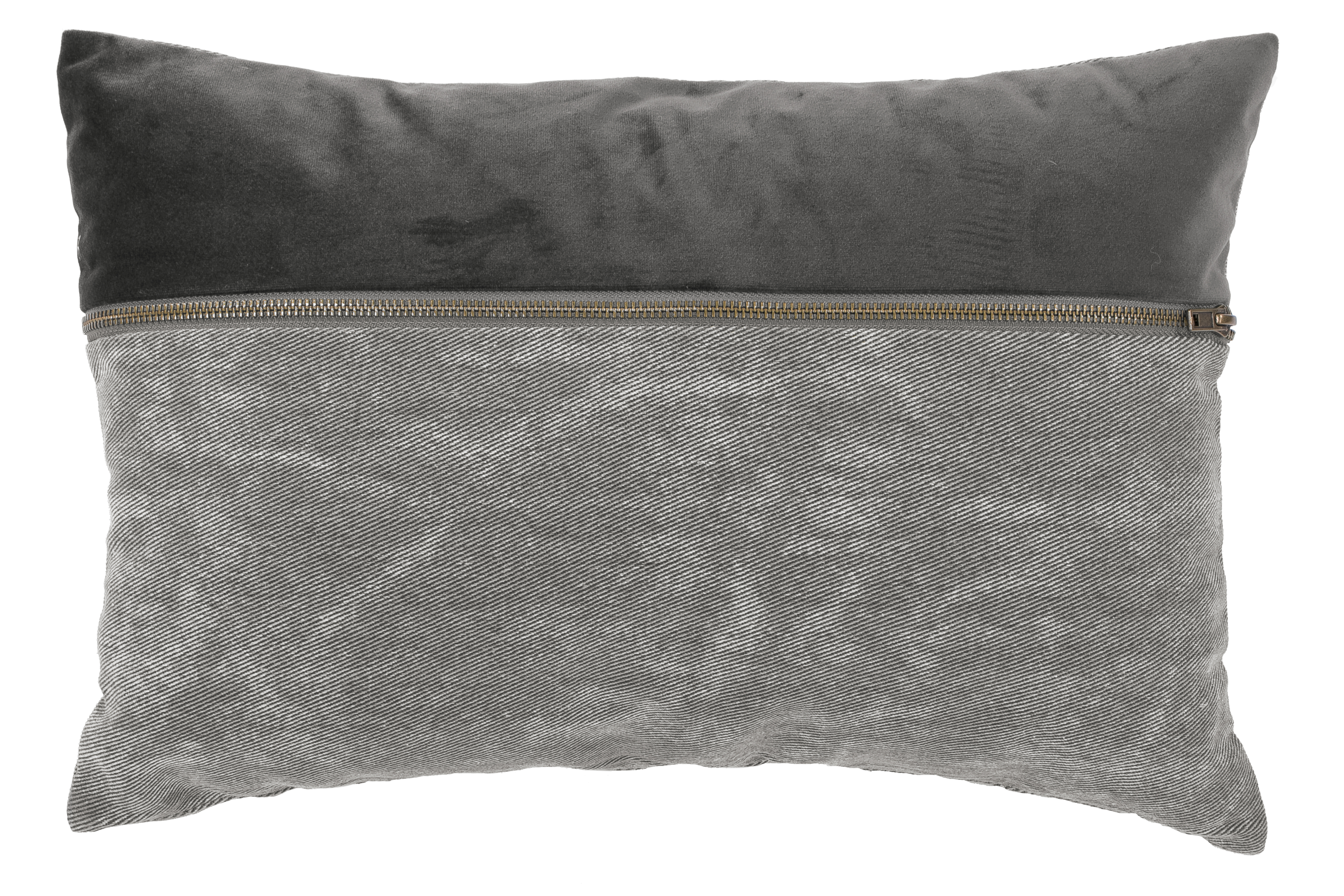 Kussen (gevuld) VELVET MIX - CHESTER 30x45cm, grey dark