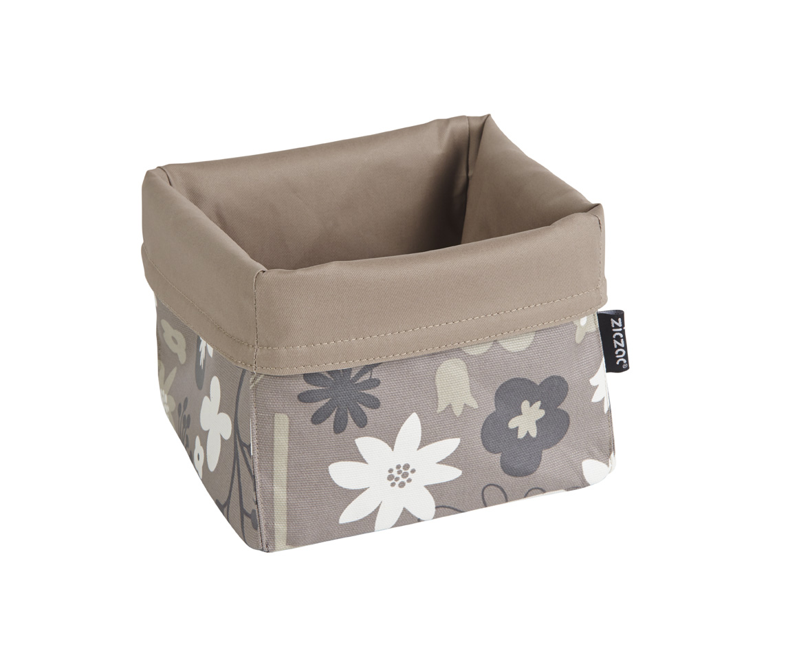 Breadbasket floral CC, PU coated both sides, taupe