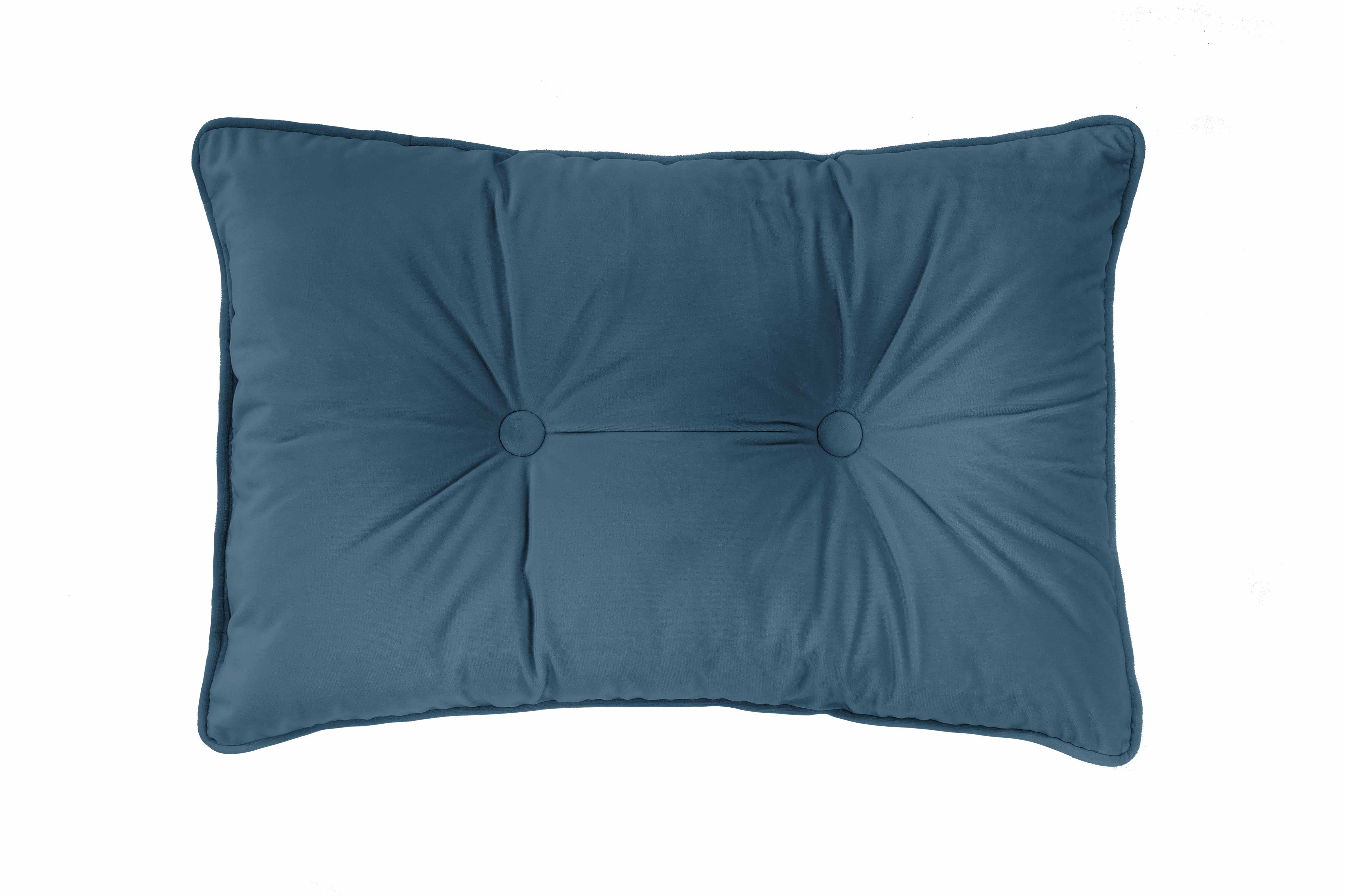Cushion (filled) Microvelvet coral blue 40X60CM