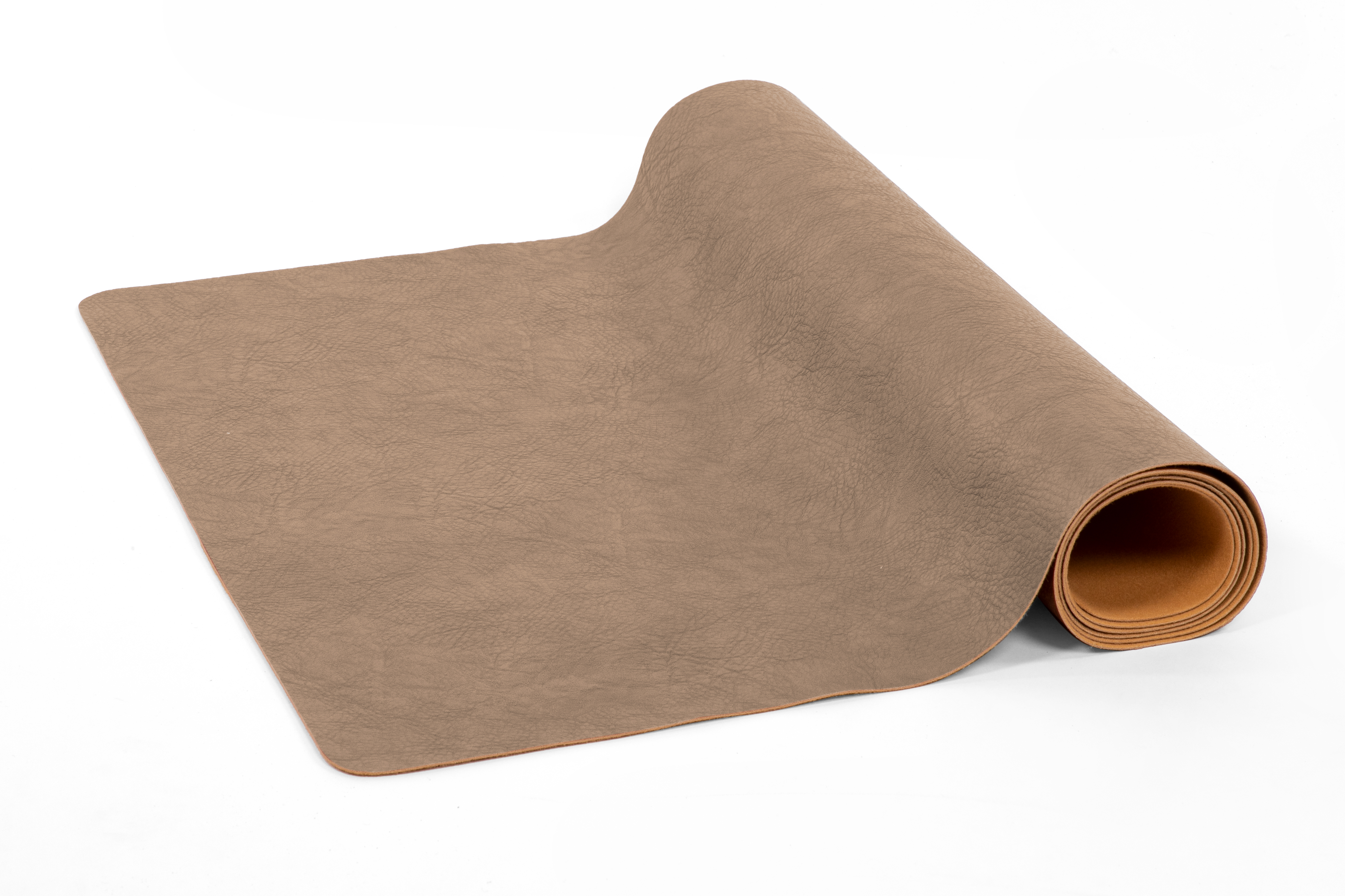Table runnner TROJA - vegan leather - 44x145 cm, taupe