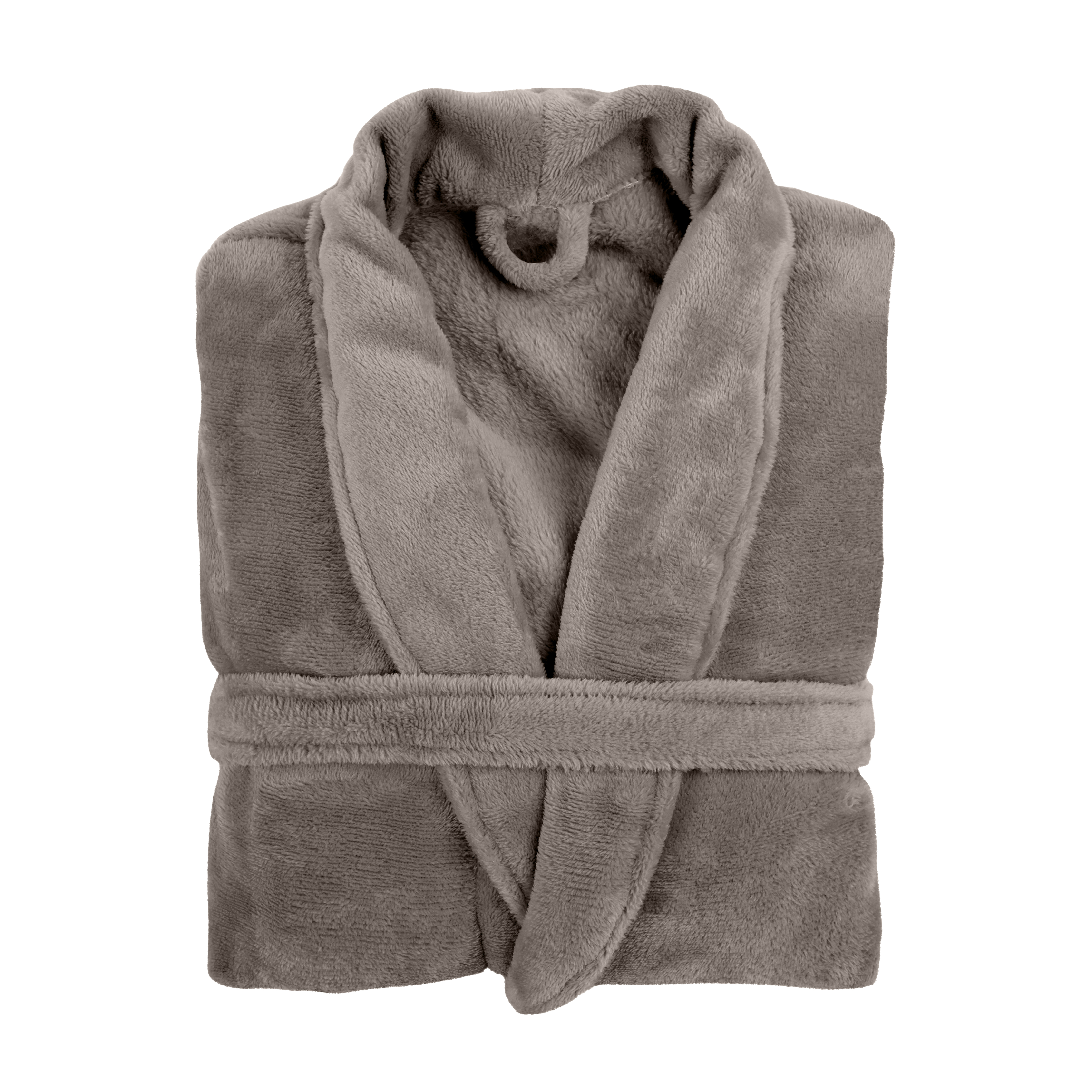 Peignoir COSY microflannel - S/M - unisex, taupe