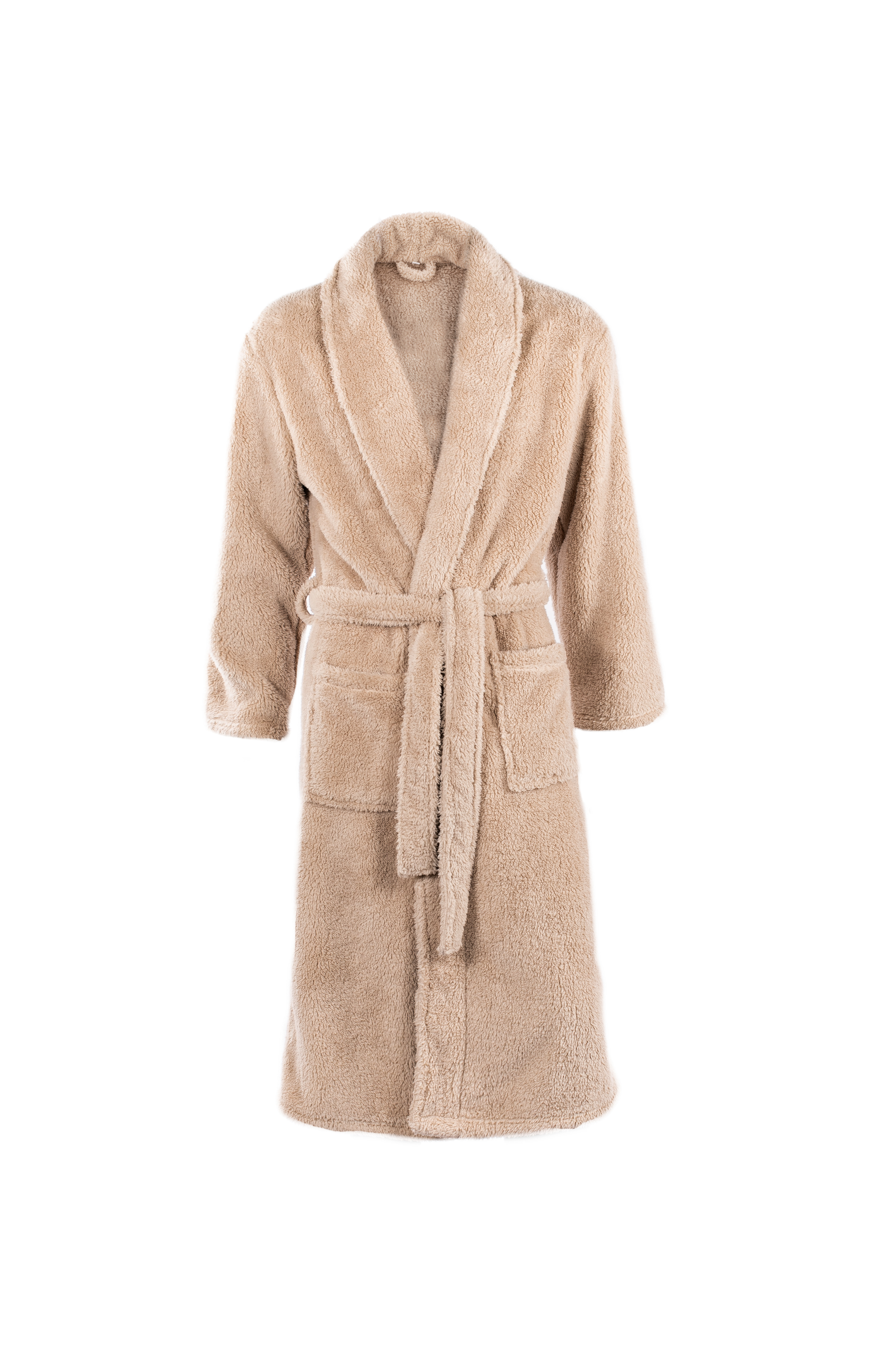 Bathrobe TEDDY S/M - unisex, sand