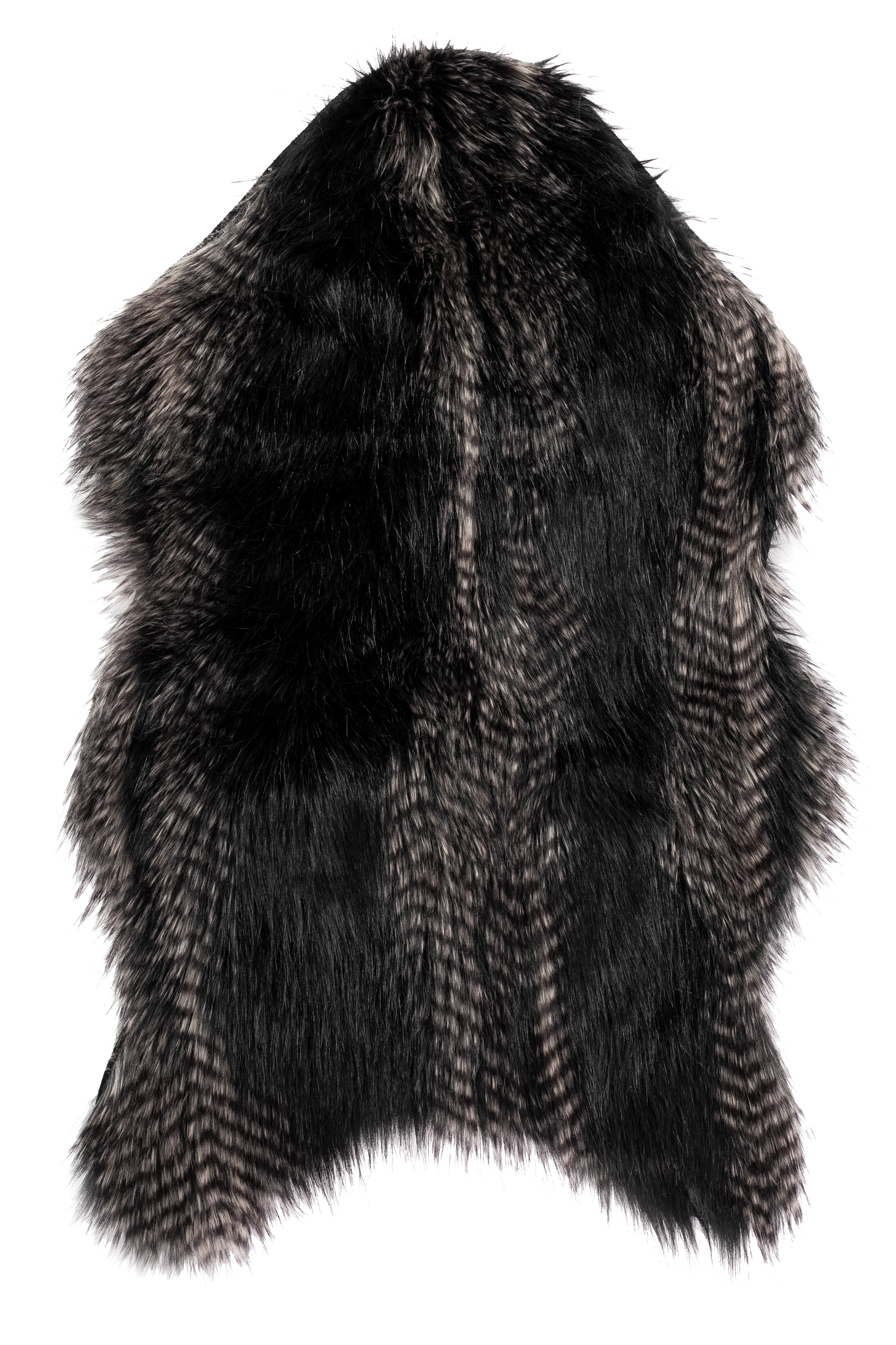 Carpet FOX fur - 50X80cm, black