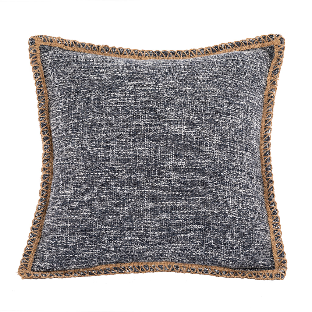 Cushion (filled) HESSIAN - 45X45CM, blue