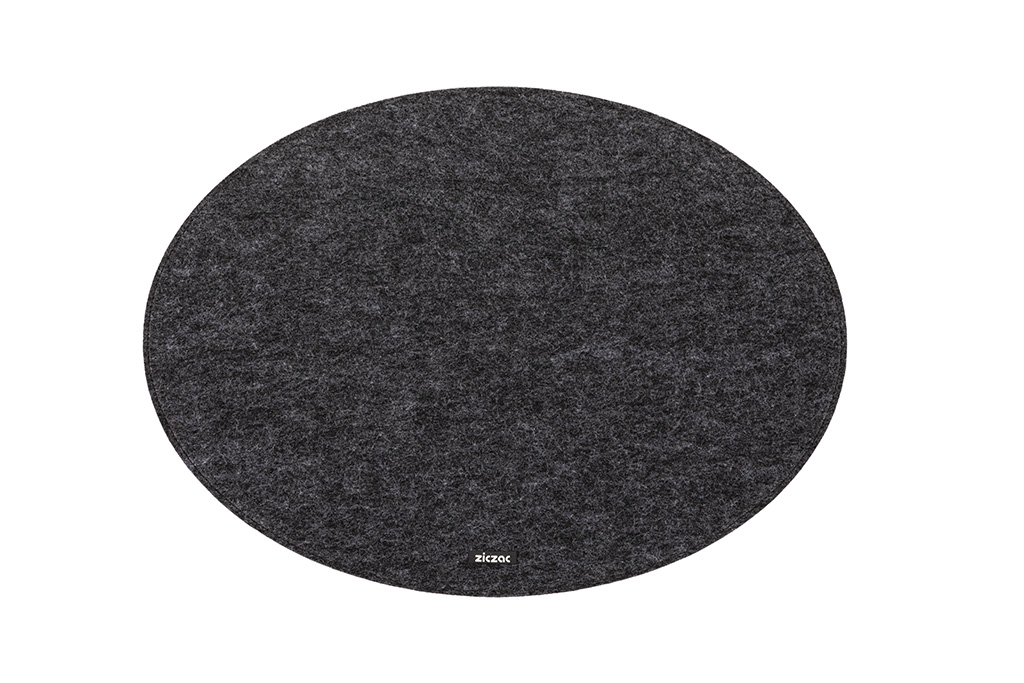 Set de table NUNO, ovale, 33x45cm, dark grey
