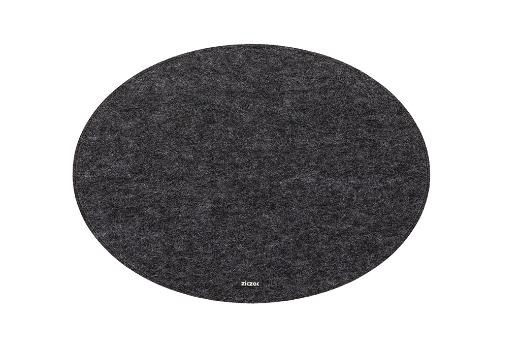 Placemat NUNO, oval, 33x45cm, dark grey