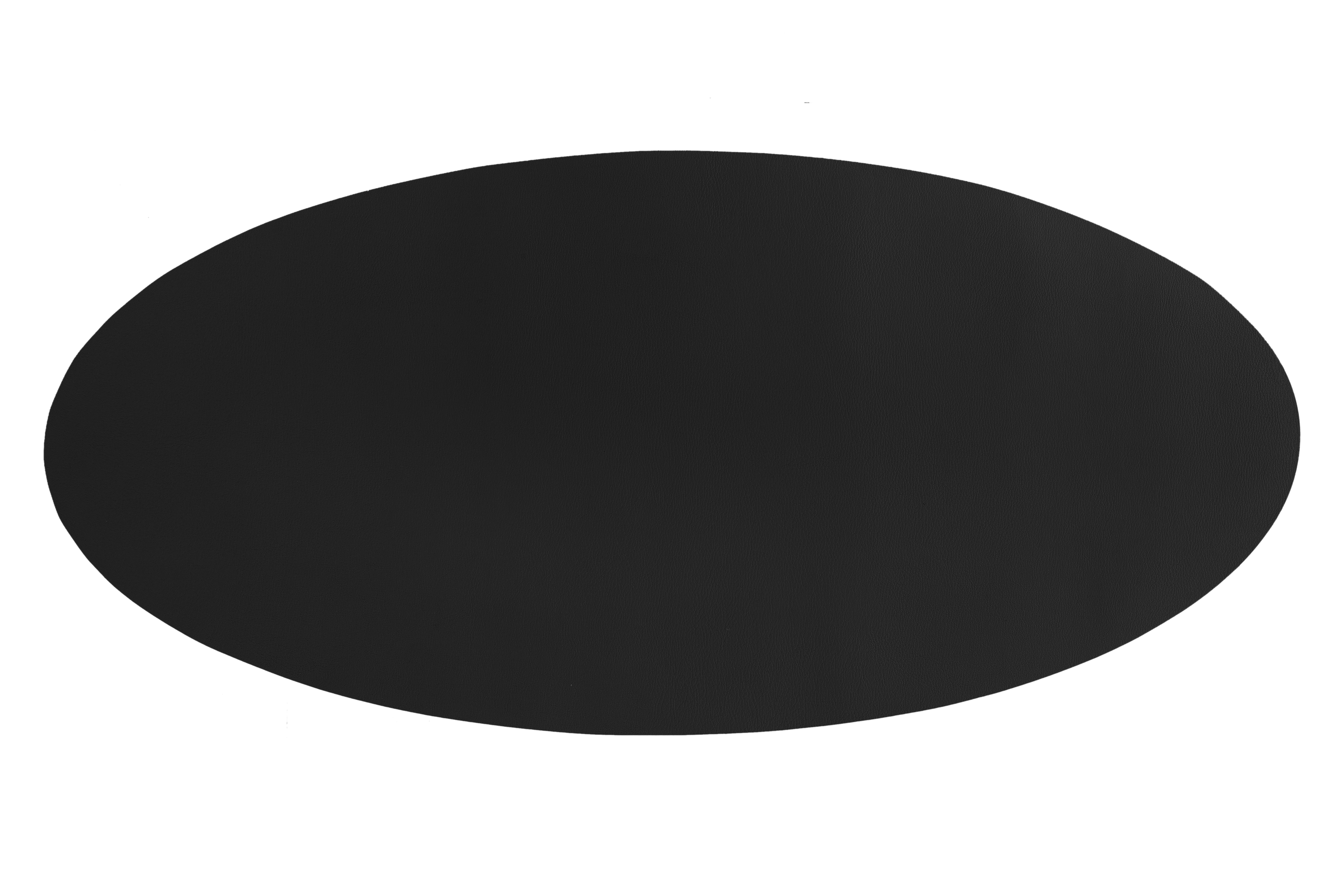Centerpiece mat oval  -Leather look imitation-33X70cm, black