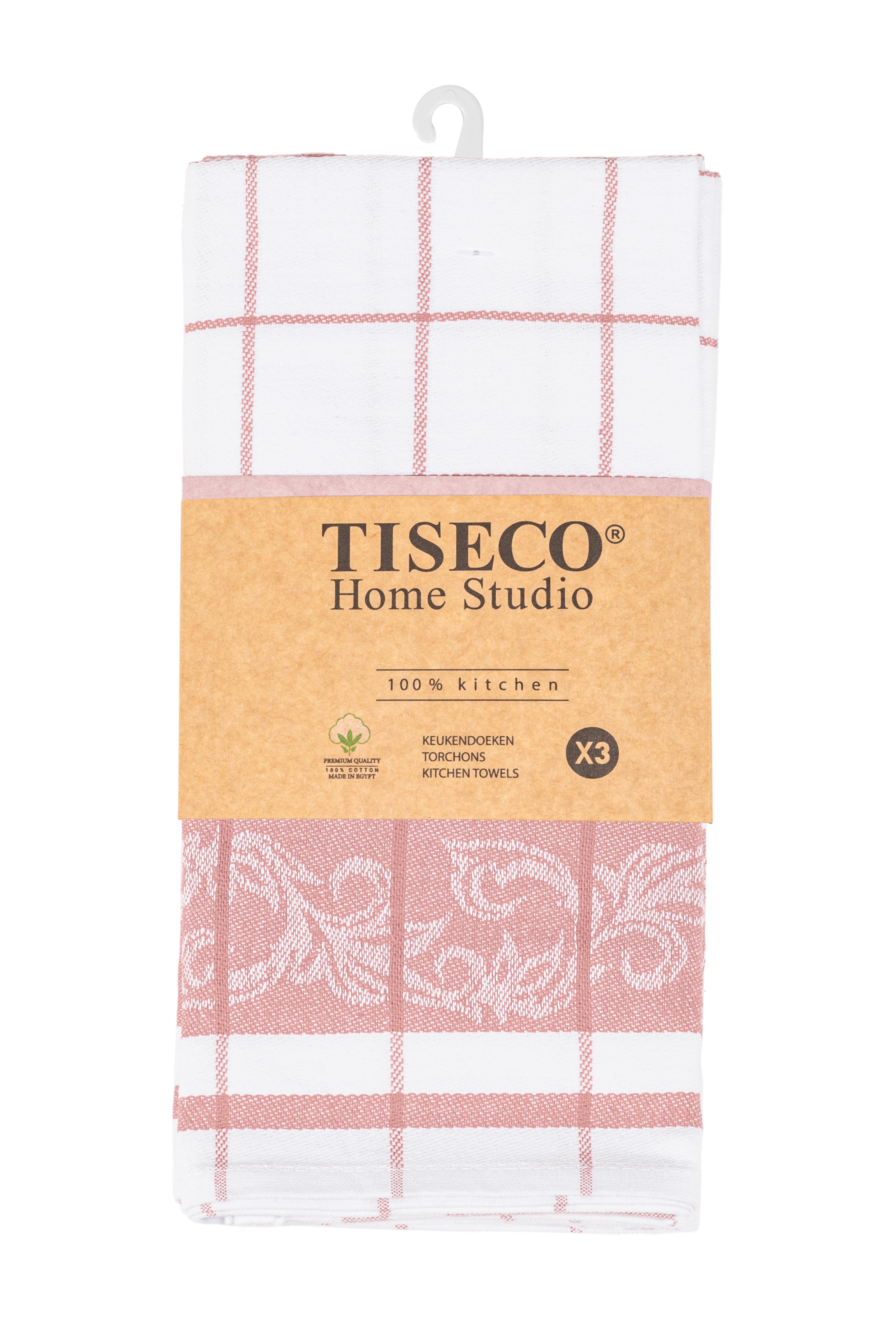 Torchon PHARAO ARABESQUE - SET/3 - 50x70 cm, rose