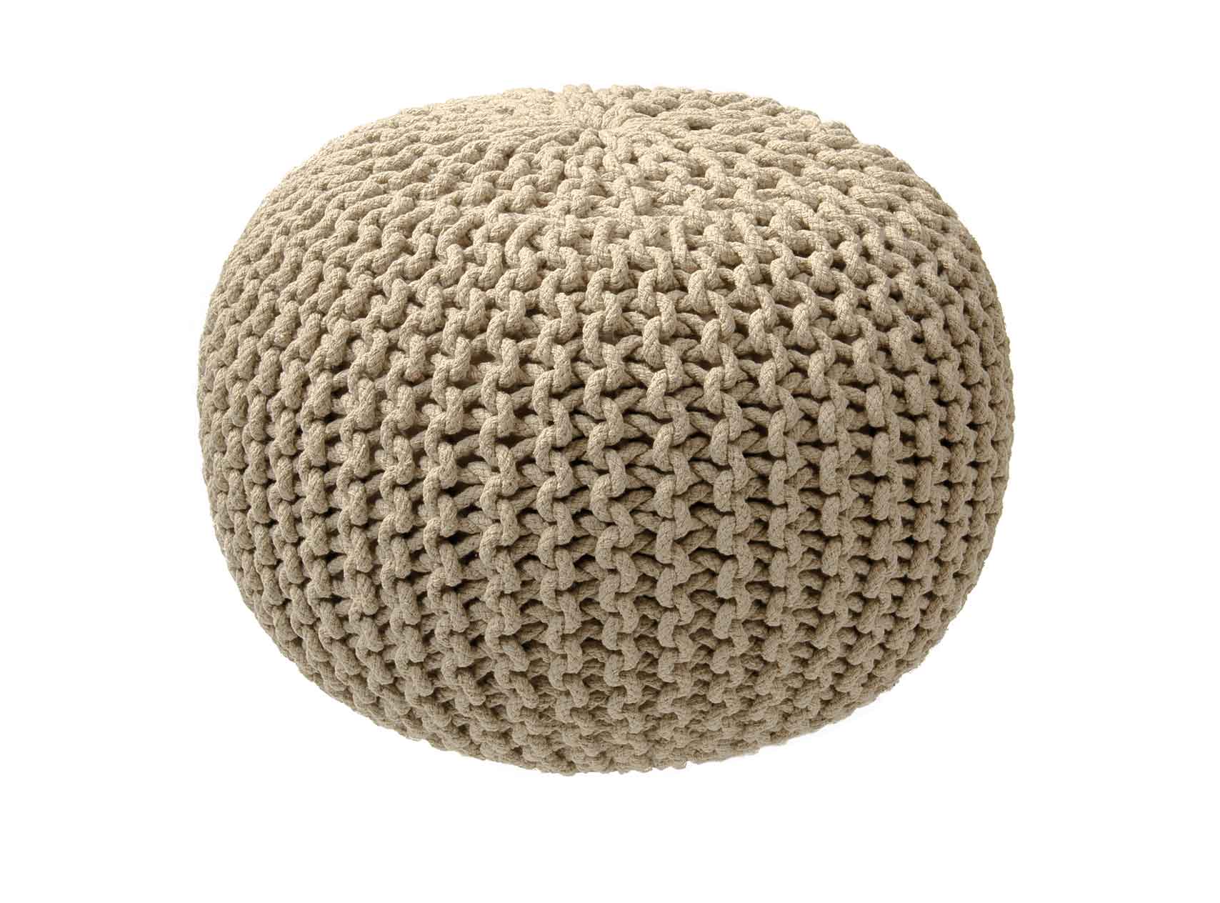 Knitted Pouf sand