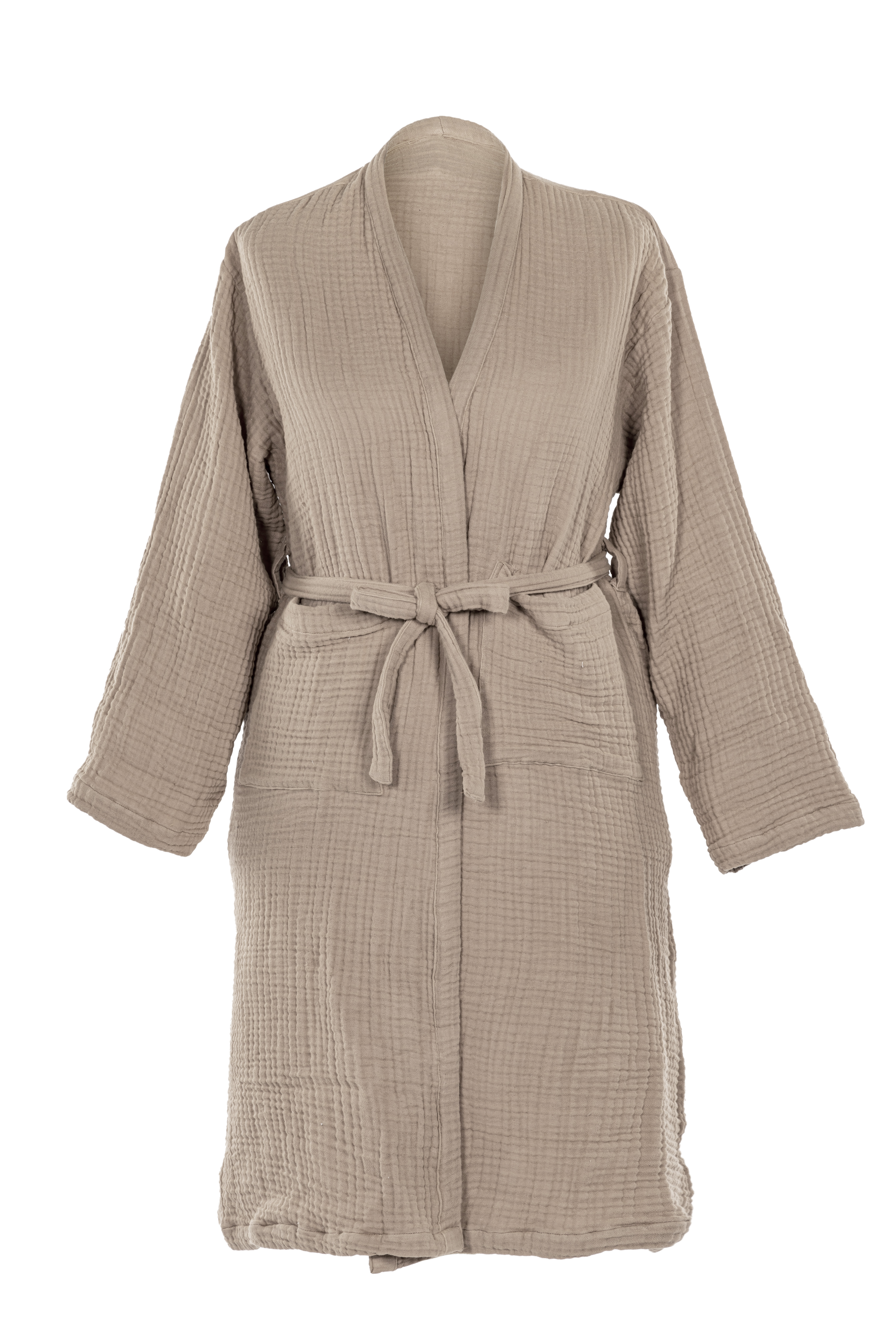 Bathrobe SUZETTE -  L/XL - unisex, taupe