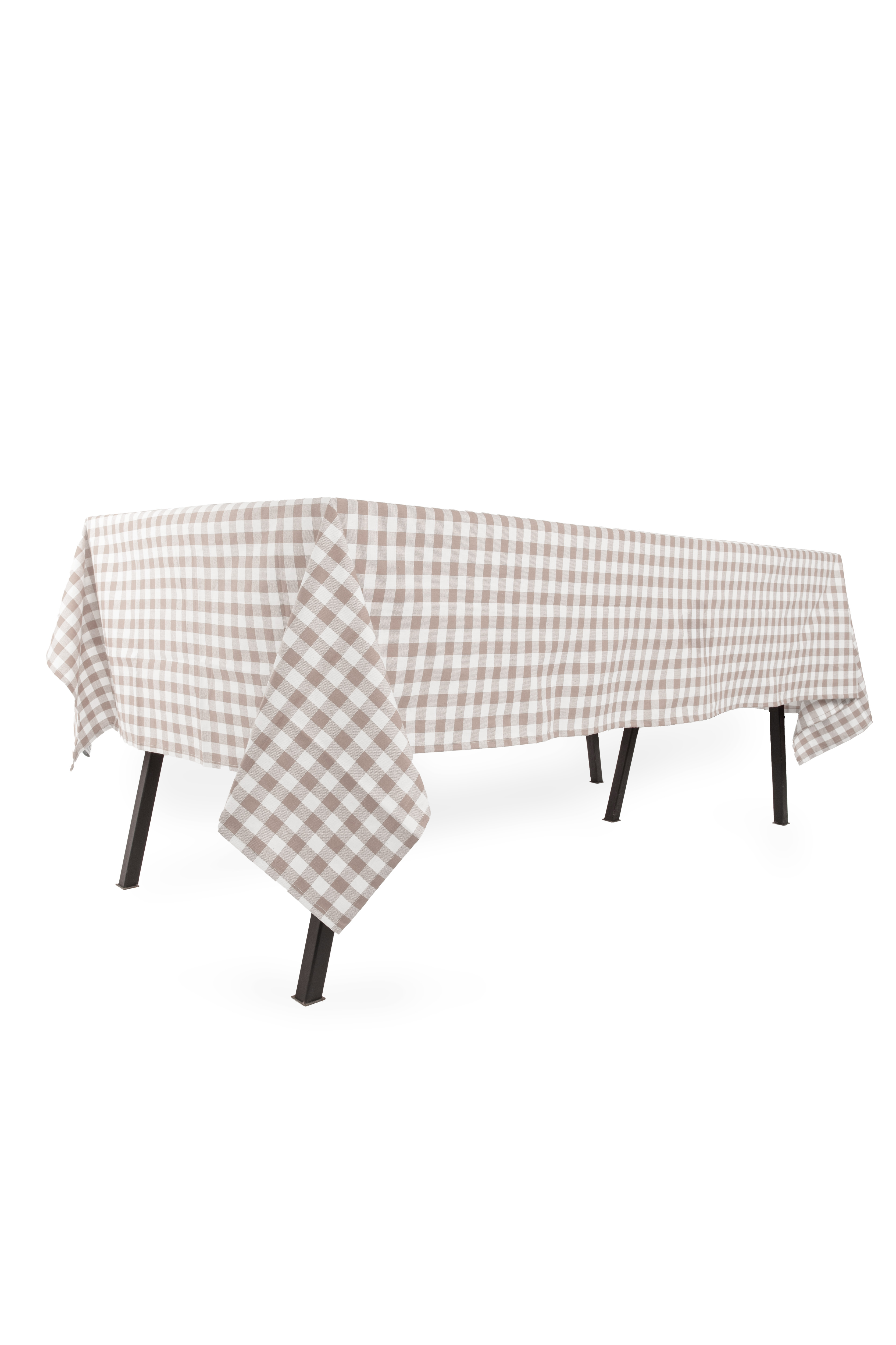 Nappe de table GINGHAM - 150x300 cm, taupe