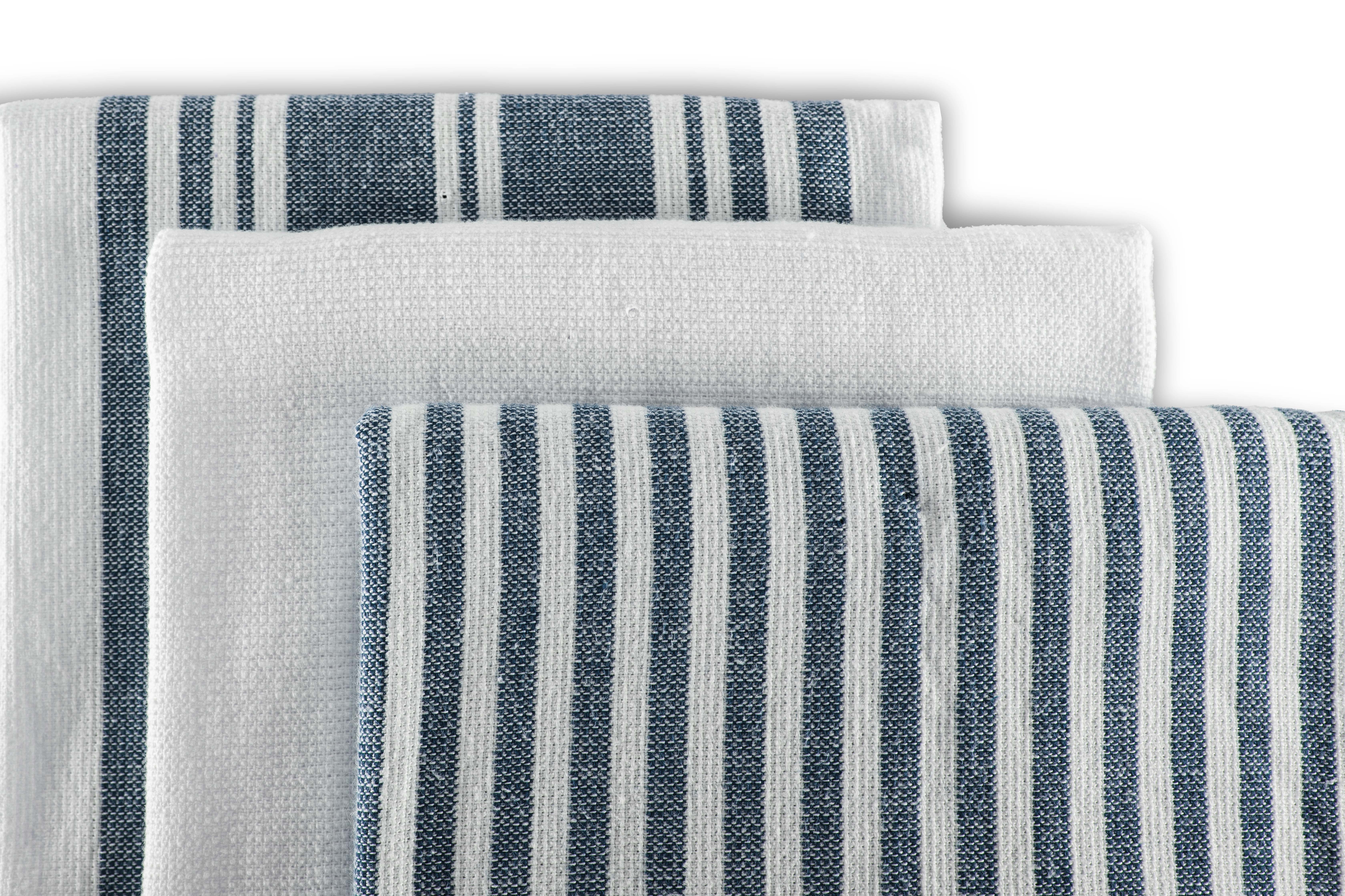 Torchons Culinary Duo Stripe 50x76 washed indigo, set3