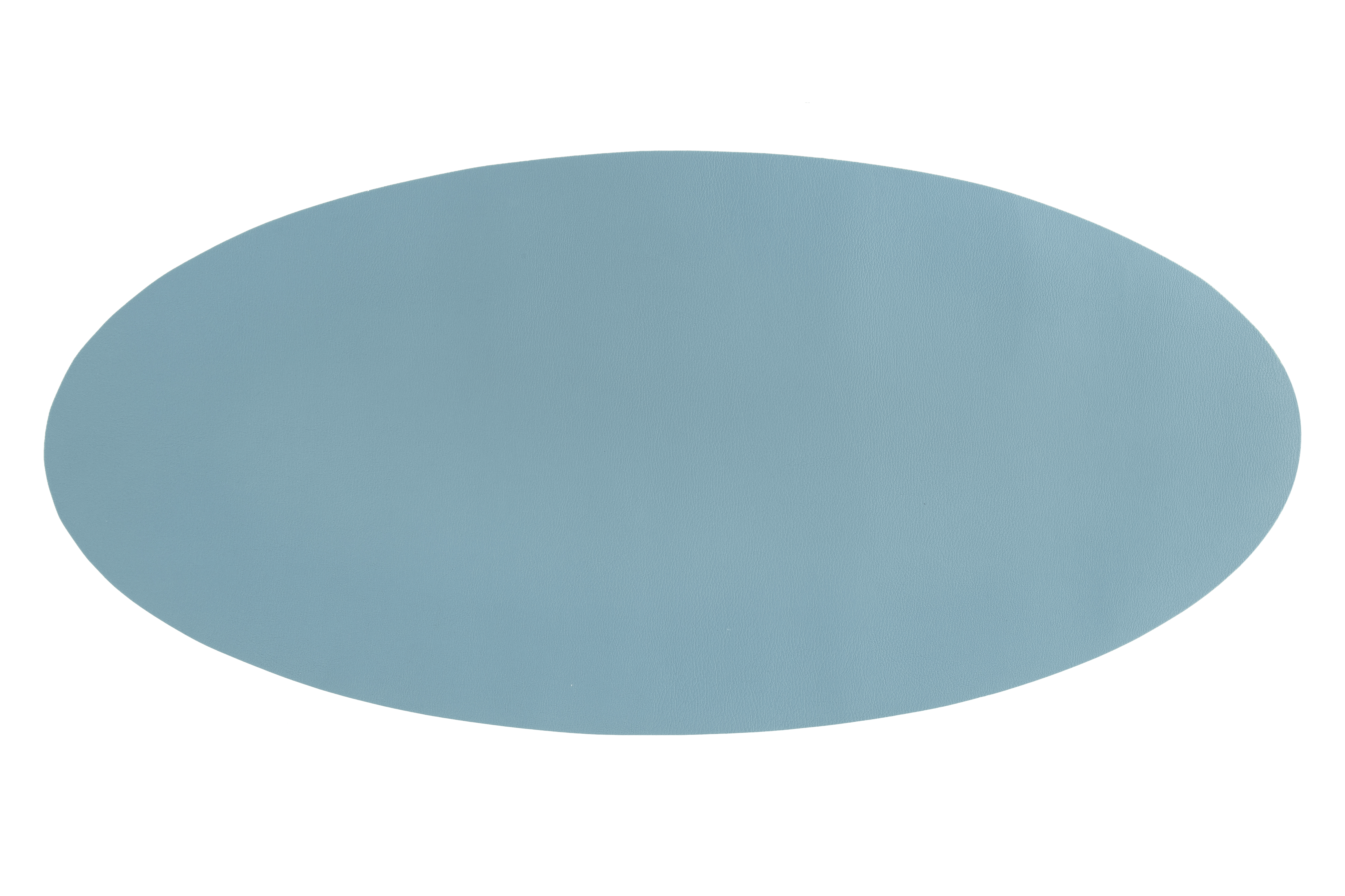 Centerpiece mat oval -Leather look imitation  33X70cm, blue