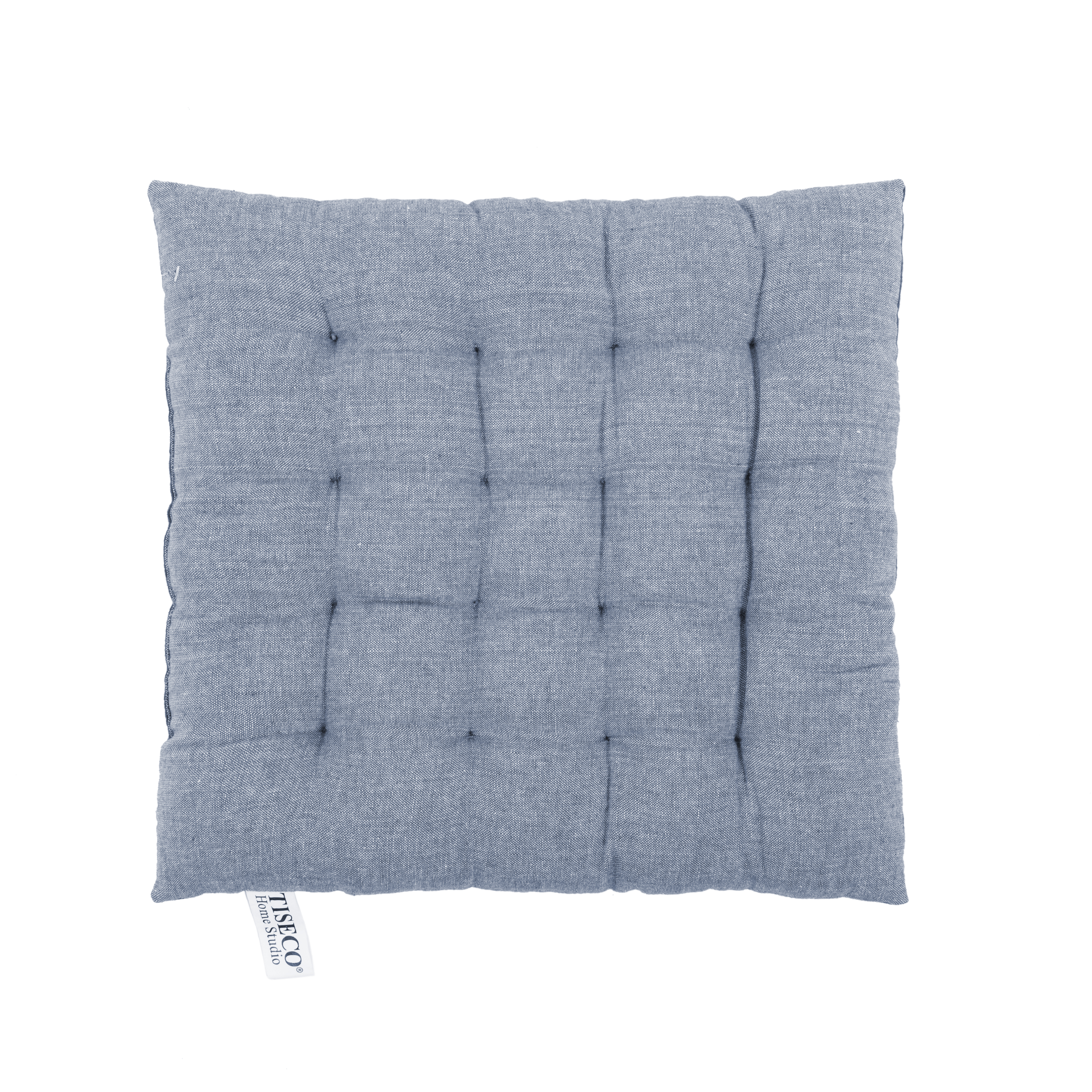 Stoelkussen CHAMBRAY 40x40 cm -16 thuck, blauw