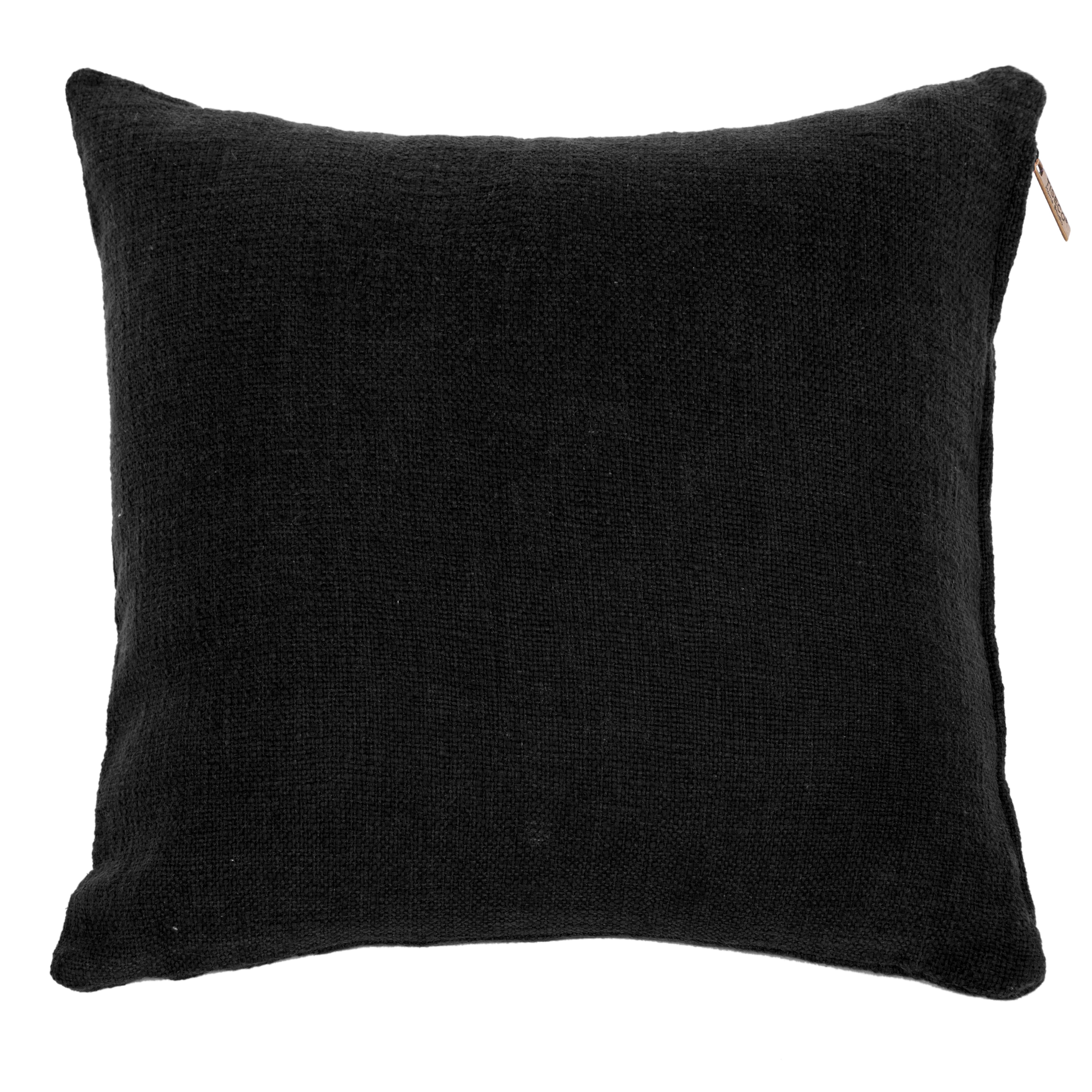 Cushion (filled) COTTON SLUB 45X45CM, black