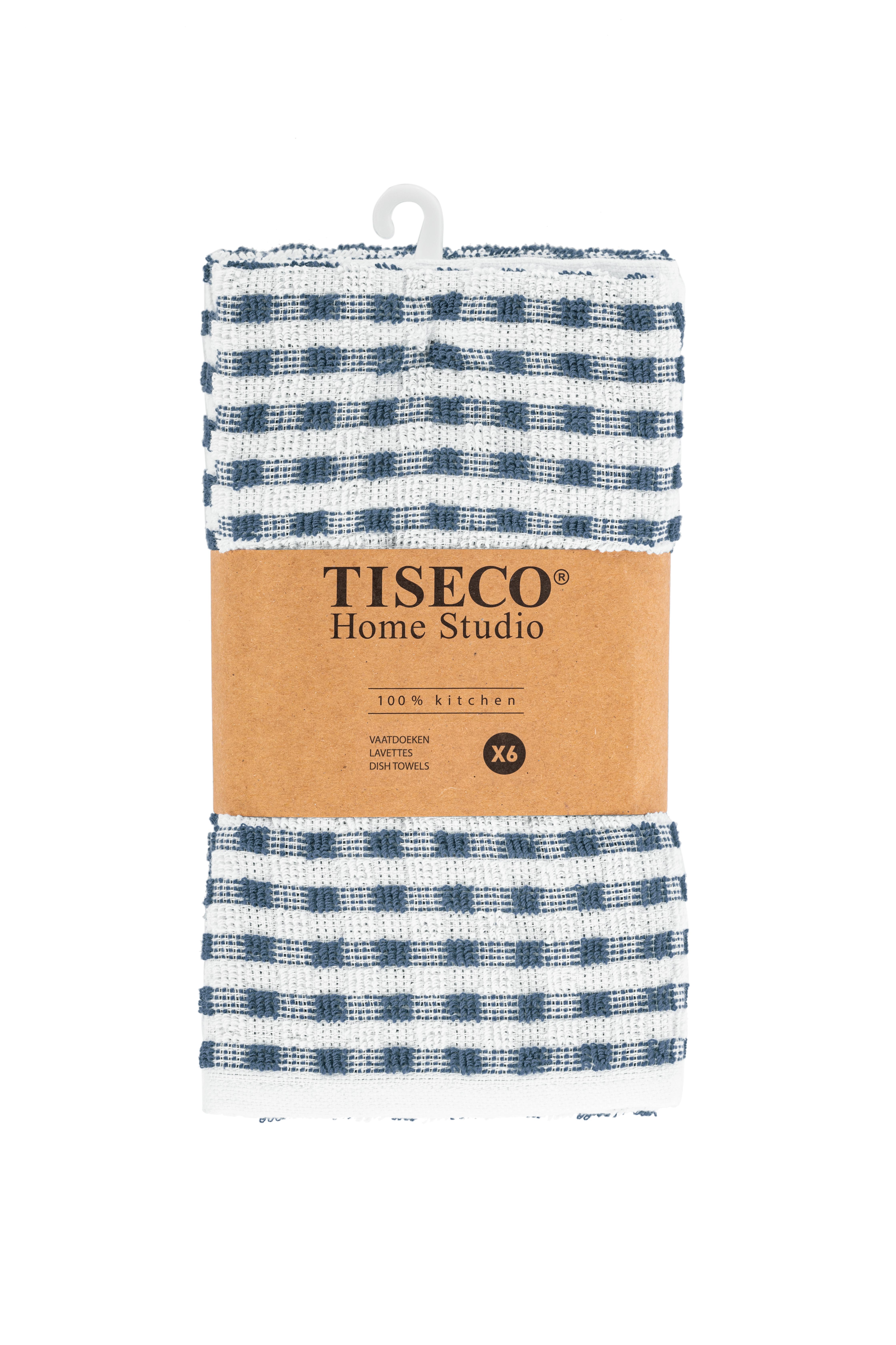 Torchon vaisselle OMAN - SET/6 - 32x35 cm, blue stone