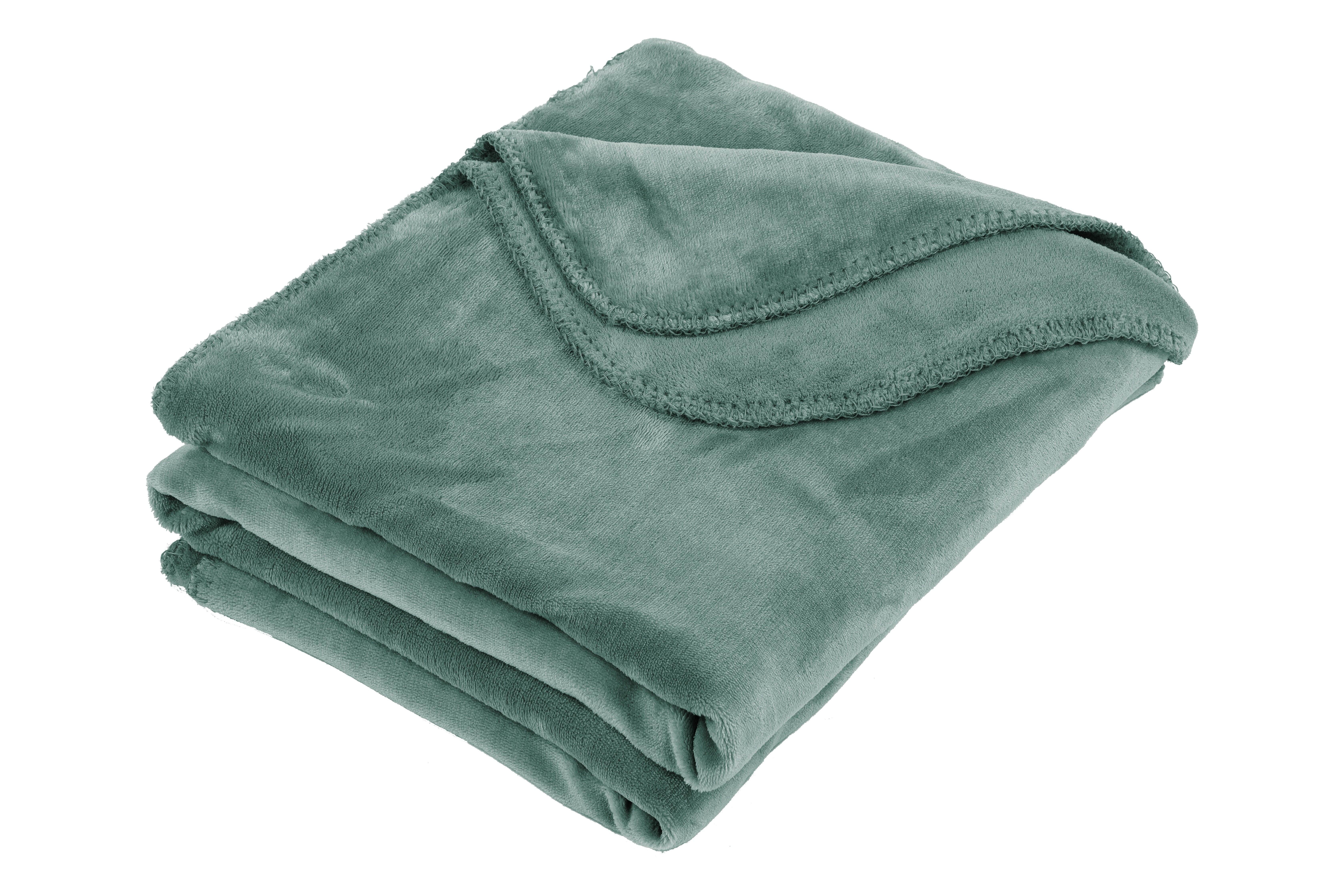 Horsestitch throw stone green 130x170CM