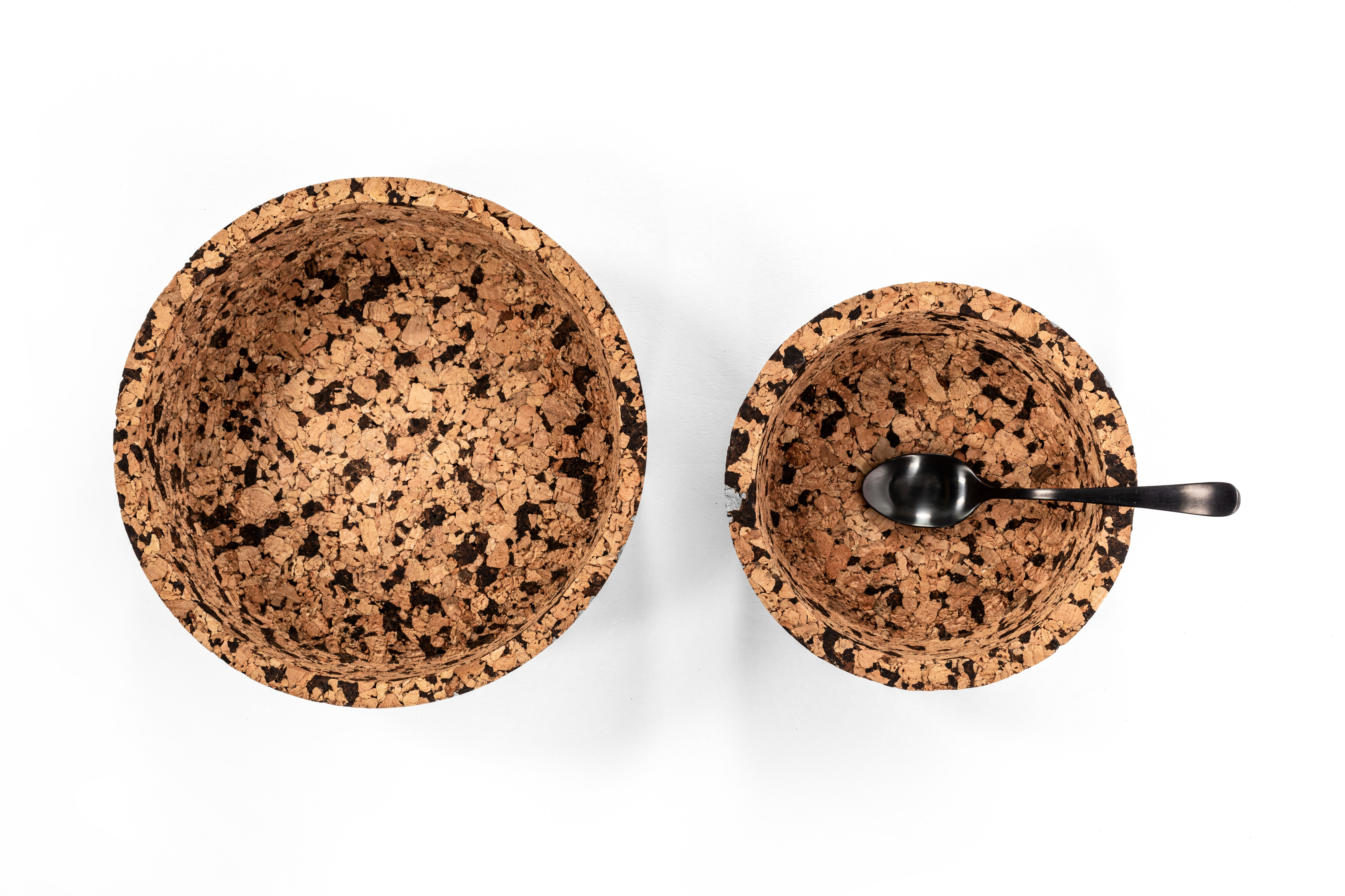 Bowl QUERCO cork round dia 20cm - coal/1102
