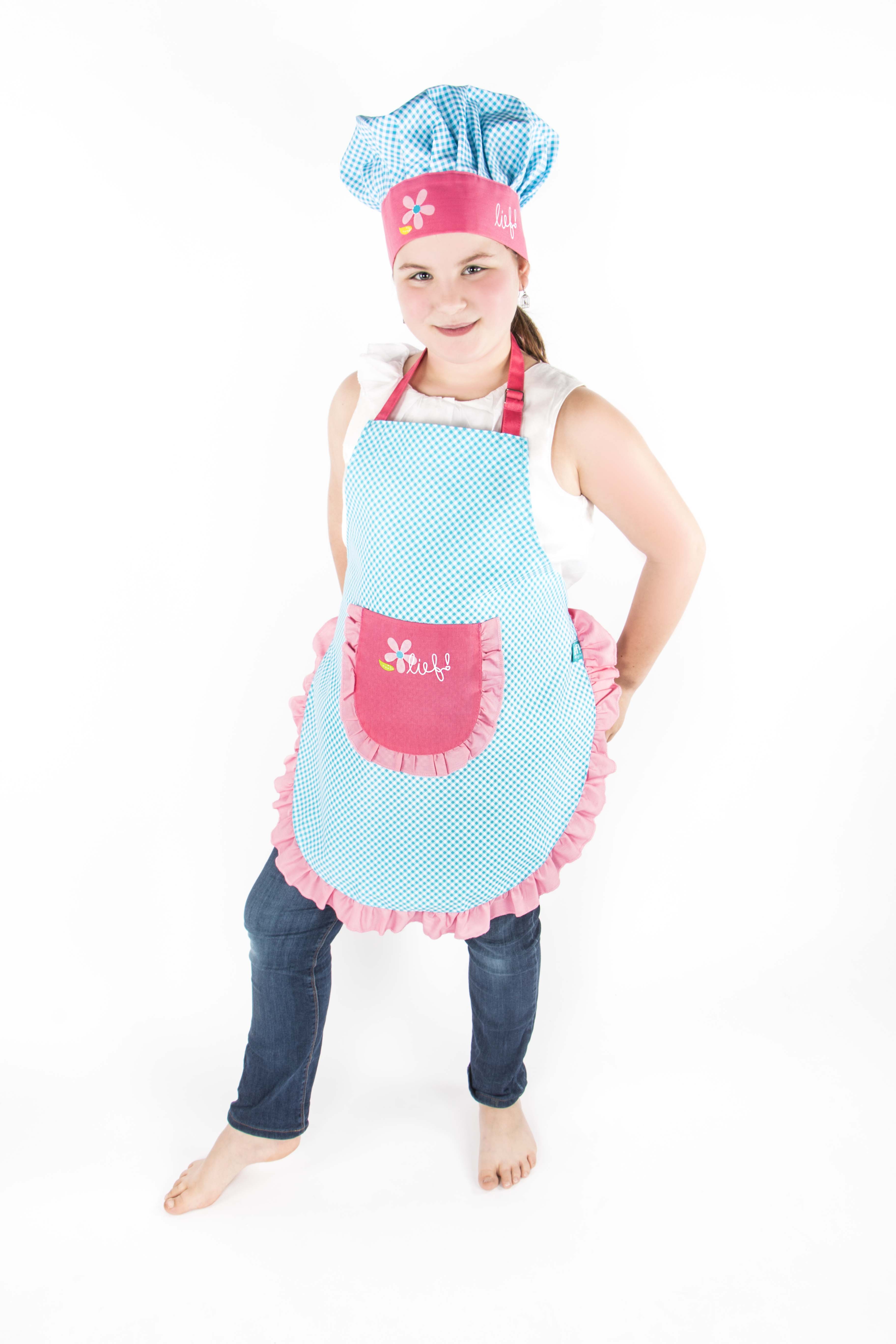 Kitchen set Girls: 1 apron + 1 hat, 53 x 65 cm