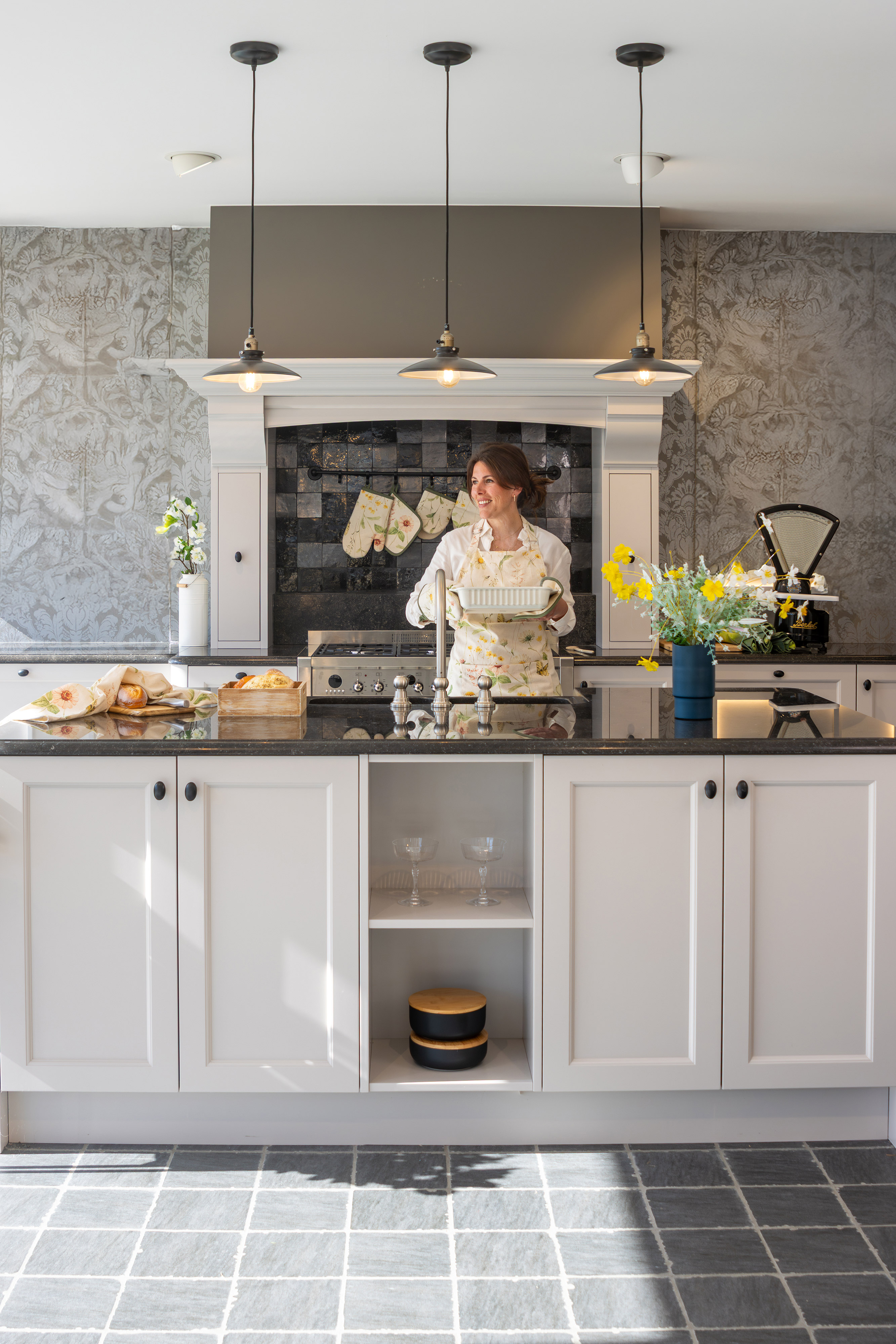 Tablier VIVA 74x85 cm, fleurs