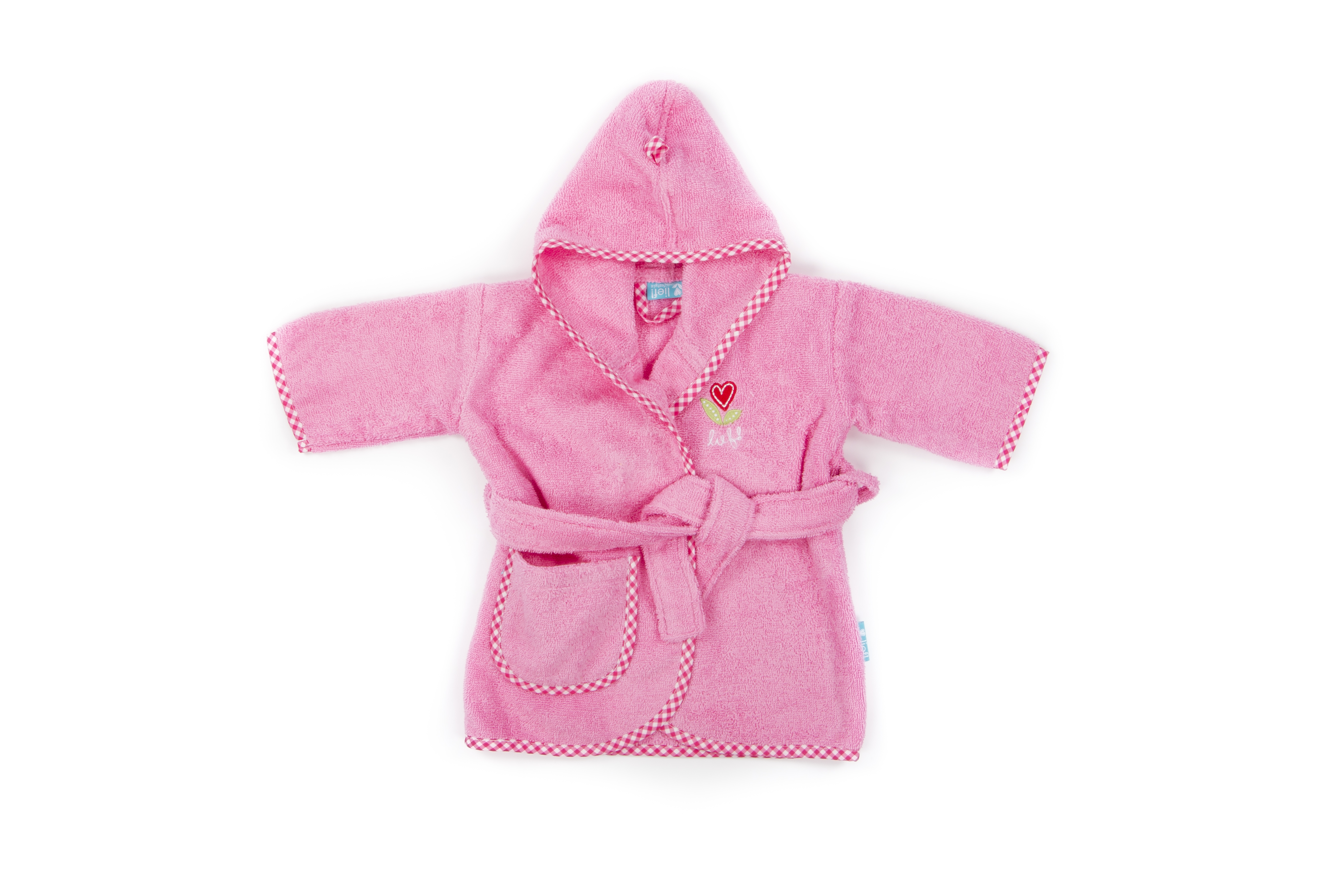 Baby bathrobe Girl uni pink, 0-12 months